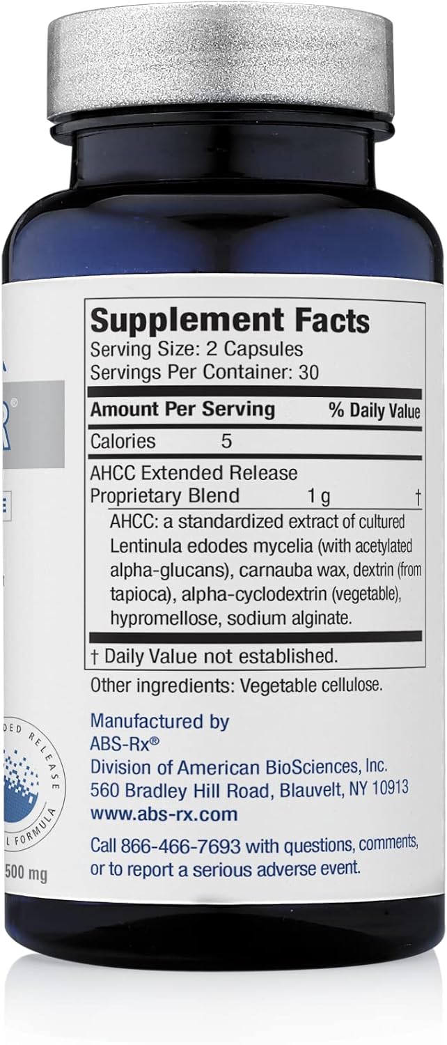ImmPower ER AHCC Mushroom Supplement - 60 Capsules, 500mg - Immune Support Formula - American BioSciences - Espot.com.au