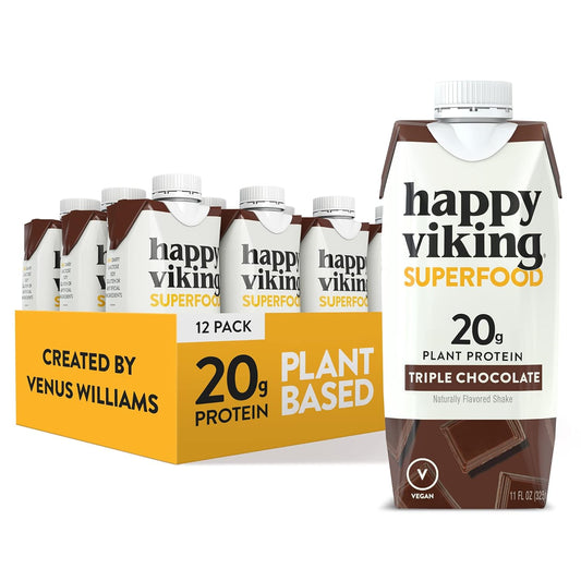 venus-williams-happy-viking-chocolate-vegan-plant-protein-shake---20g-protein-omega-3-amino-acids-bcaas-gluten-free-non-gmo---pack-of-12-11oz-1