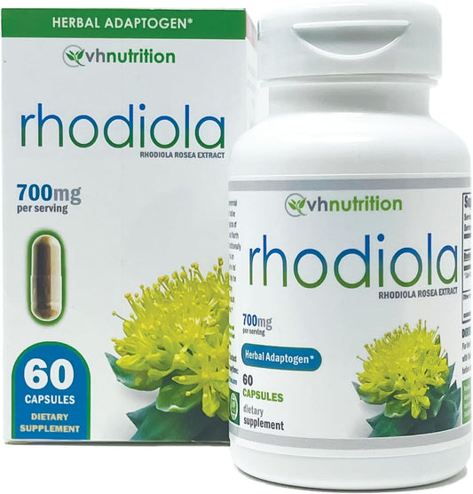 RHODIOLA Rosea Supplement - 60 Capsules | 3% Salidrosides Extract | VH Nutrition Standardized Formula - Espot.com.au