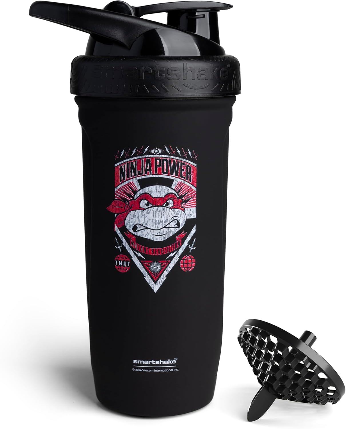 tmnt-ninja-power-stainless-steel-protein-shaker-bottle-30-oz---leakproof-lid---bpa-free---900-ml-capacity---black-1