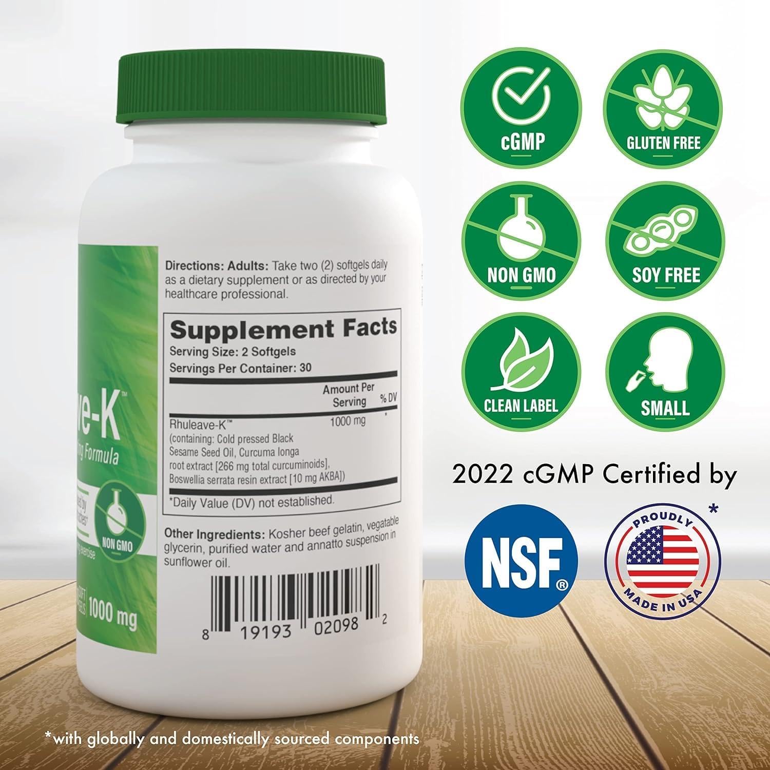 health-thru-nutrition-rhuleave-k-acute-formula---1000mg-curcumin-boswellia-black-sesame-seed-oil---fast-joint-muscle-relief---clinically-studied---non-gmo---60-pack-3