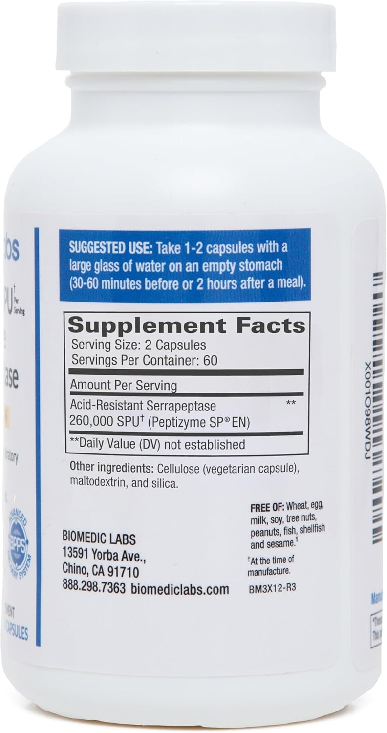 serra-rx-260000-su-serrapeptase-enzyme-capsules---non-gmo-gluten-free-vegan-formula-for-sinus-immune-lung-health---120-veg-caps-2