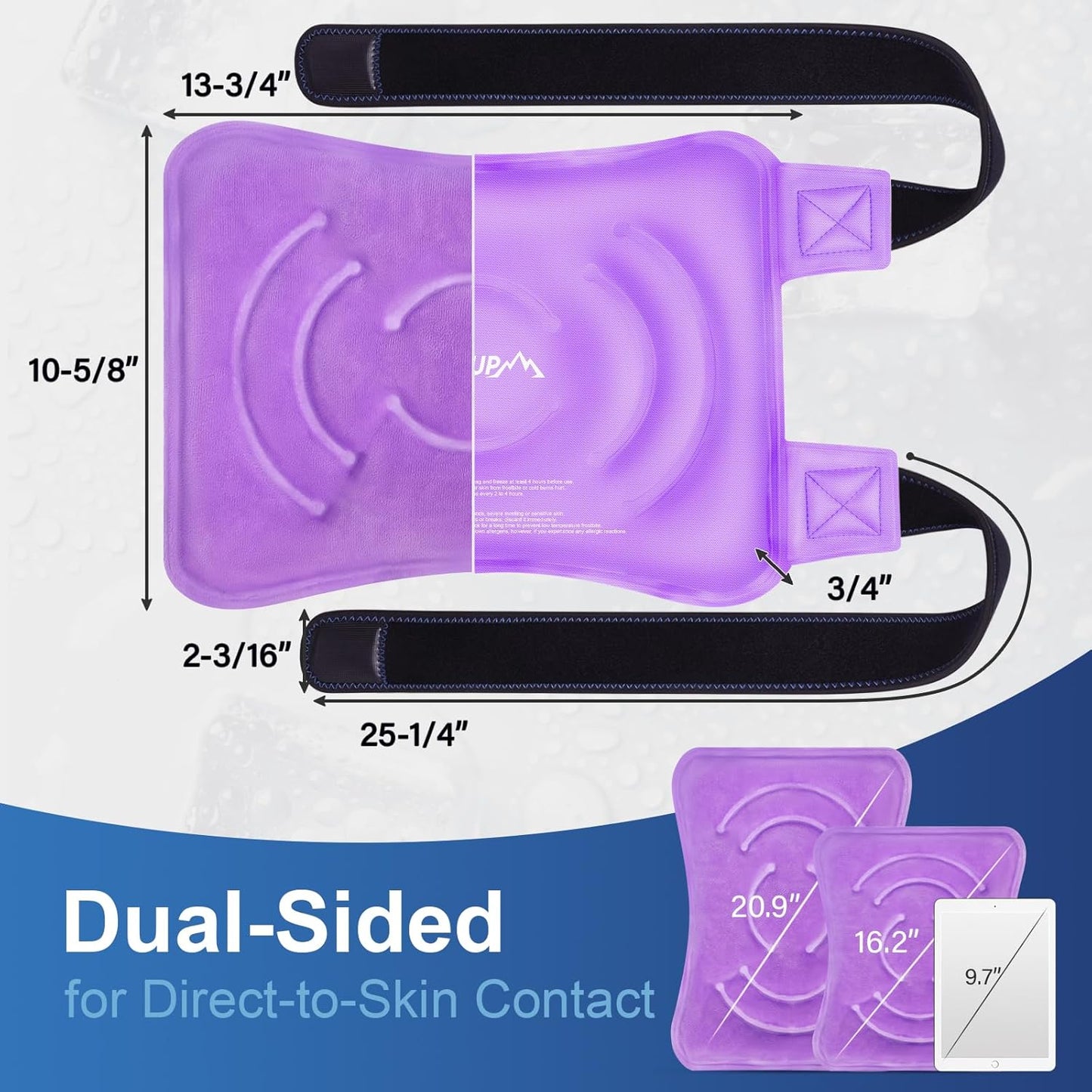 large-reusable-gel-ice-pack-wrap-for-knee-pain-relief-post-surgery---flexible-cold-pack-for-injuries-on-knee-back-shoulder-elbow-leg---purple-1-pack-4