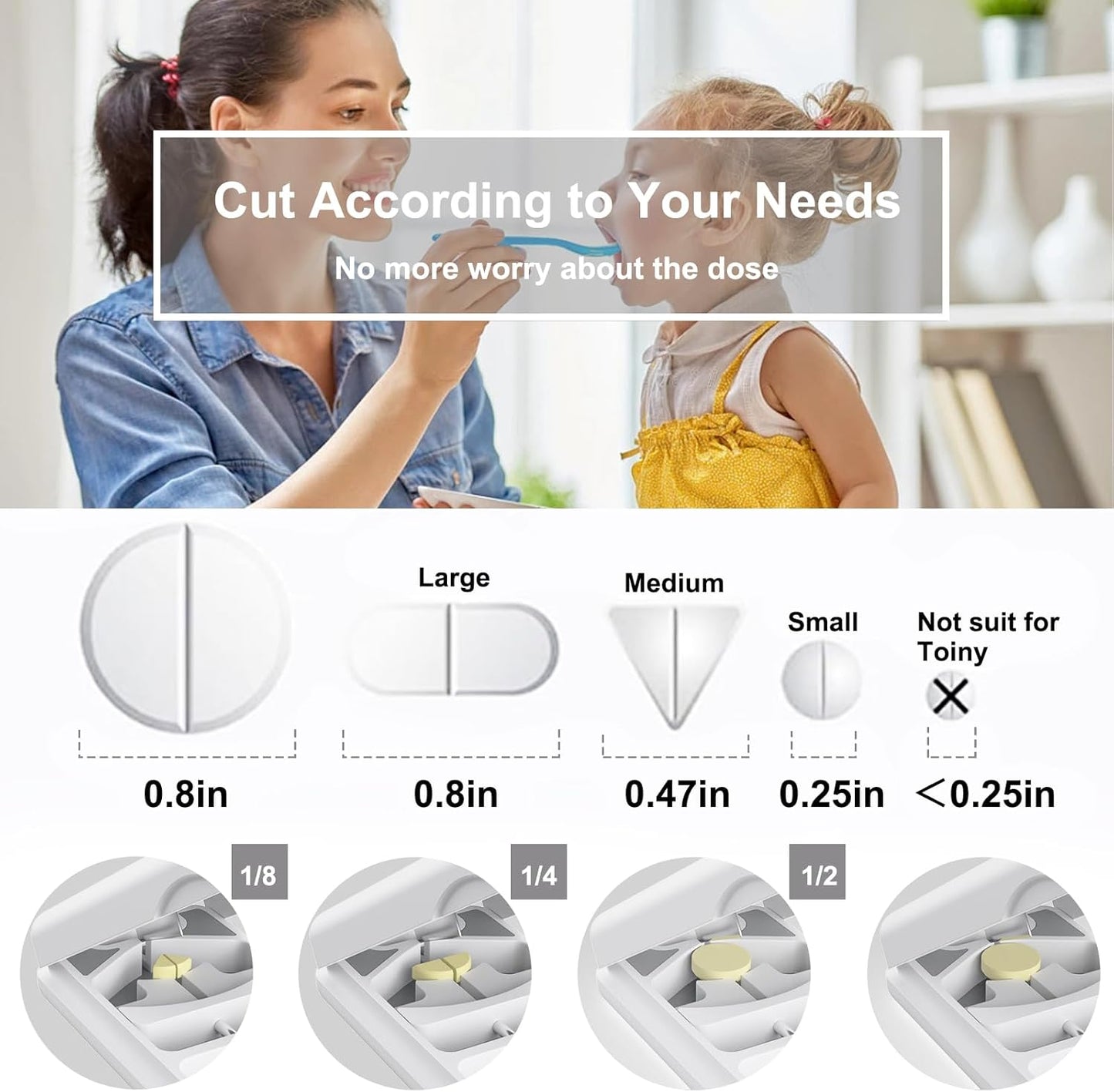 professional-pill-cutter-with-auto-centering-device-genuine-leather-case---aluminum-pill-splitter-with-316l-stainless-blade-for-small-or-large-pills---white-plastic-design-3