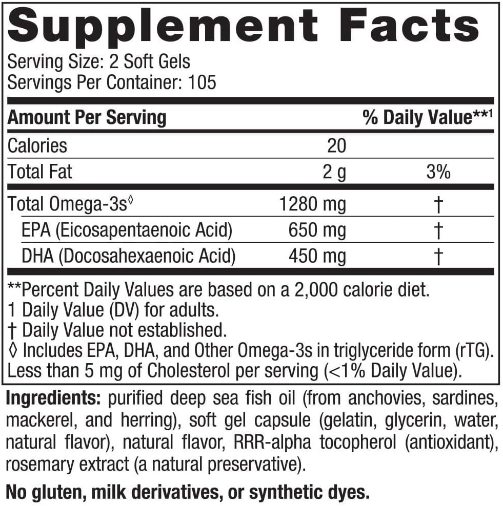 premium-omega-3-fish-oil-soft-gels---lemon-flavor---1280mg-epa-dha---non-gmo---105-servings---heart-brain-health-support-2