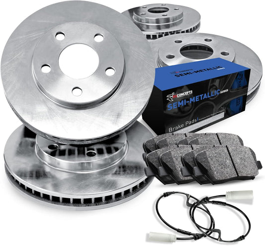front-and-rear-brake-rotors-and-pads-kit-for-2014-2015-mercedes-benz-cla250-semi-metallic-brakes-with-sensor-kit-r1-concepts-brakes-1