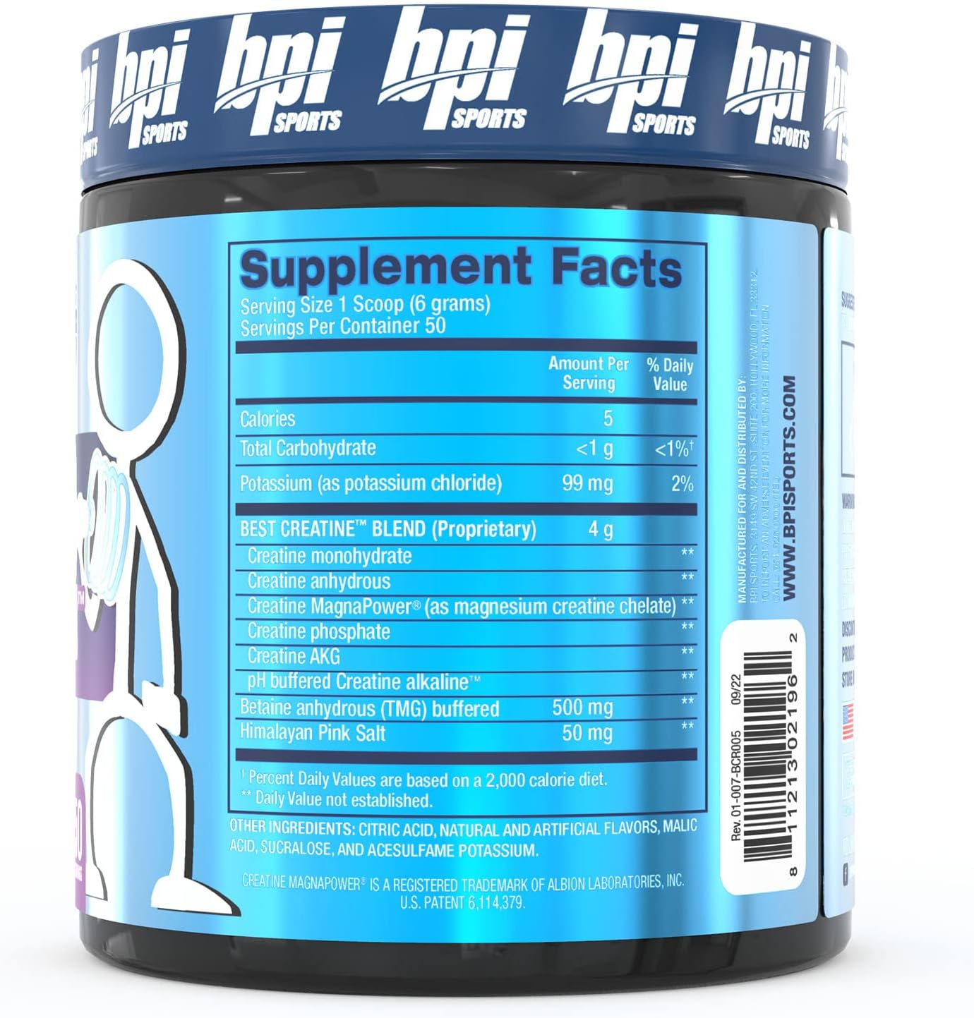 bpi-sports-creatine-monohydrate-with-himalayan-salt-for-strength-pump-endurance-muscle-growth-and-definition---snow-cone-flavor---50-servings-1058-oz---no-bloat-formula-3
