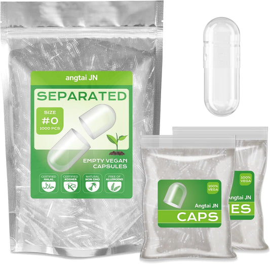 angtai-jn-vegan-size-0-empty-pill-capsules-kit---1000-caps-1000-bodies---plant-based-gluten-free-non-gmo-halal-certified---diy-your-own-vegetarian-supplements-1