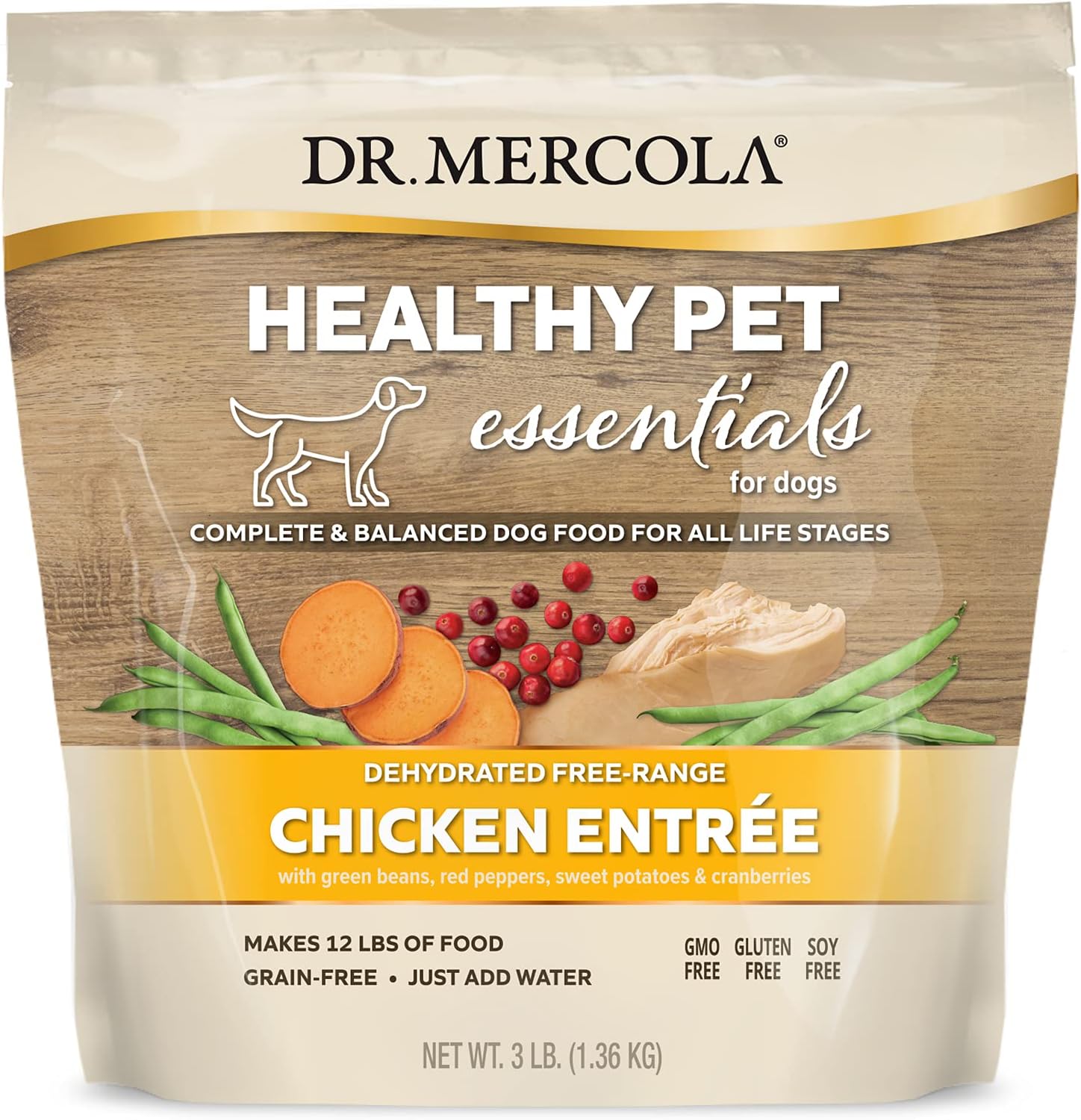 3lb-dr-mercola-healthy-pet-essentials-chicken-and-beef-entree-for-dogs---non-gmo-gluten-free-soy-free---makes-12lbs-of-food---free-range-chicken-1