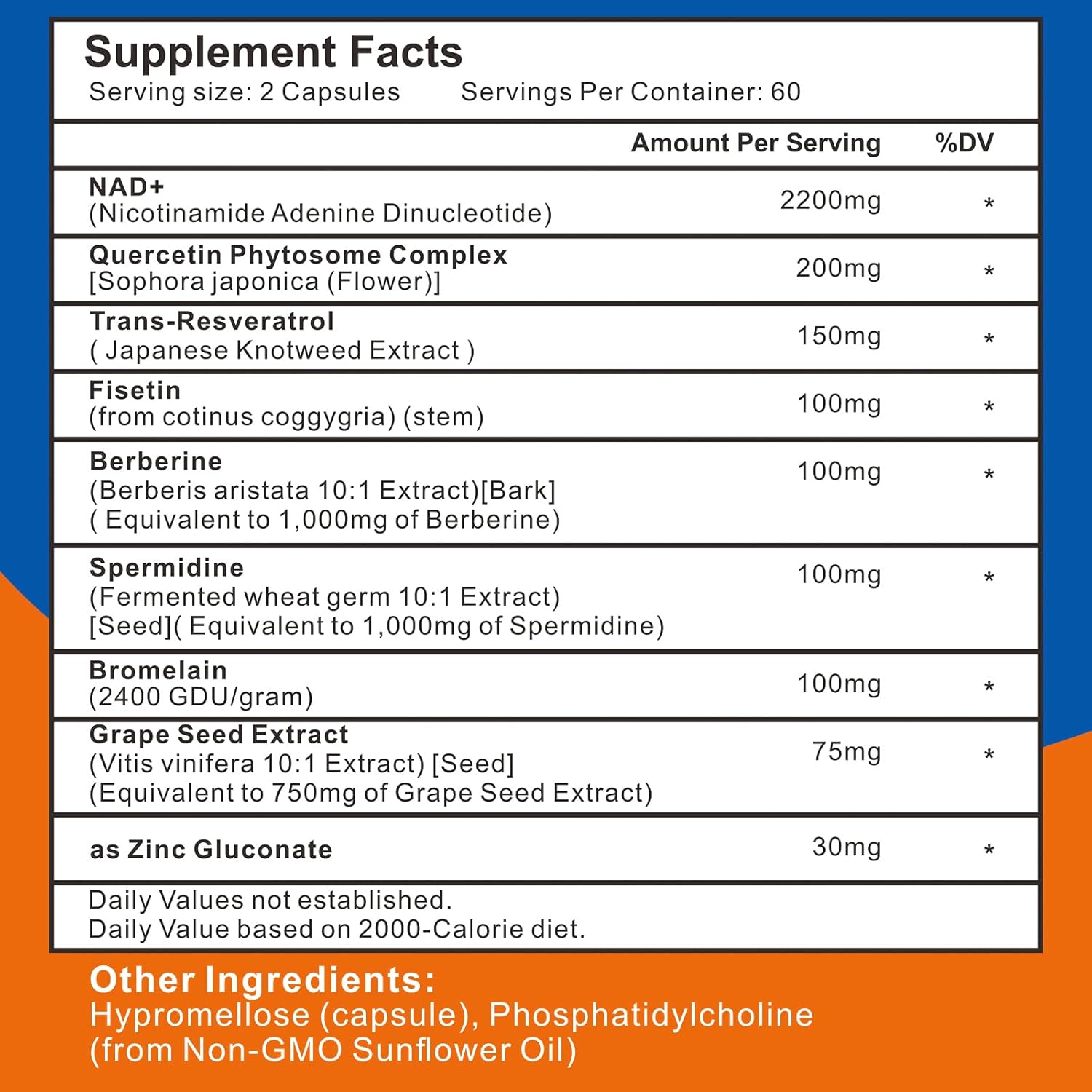 2200mg Liposomal NAD+ Supplement for Cellular Energy & Aging Defense - 120 Capsules - Espot.com.au