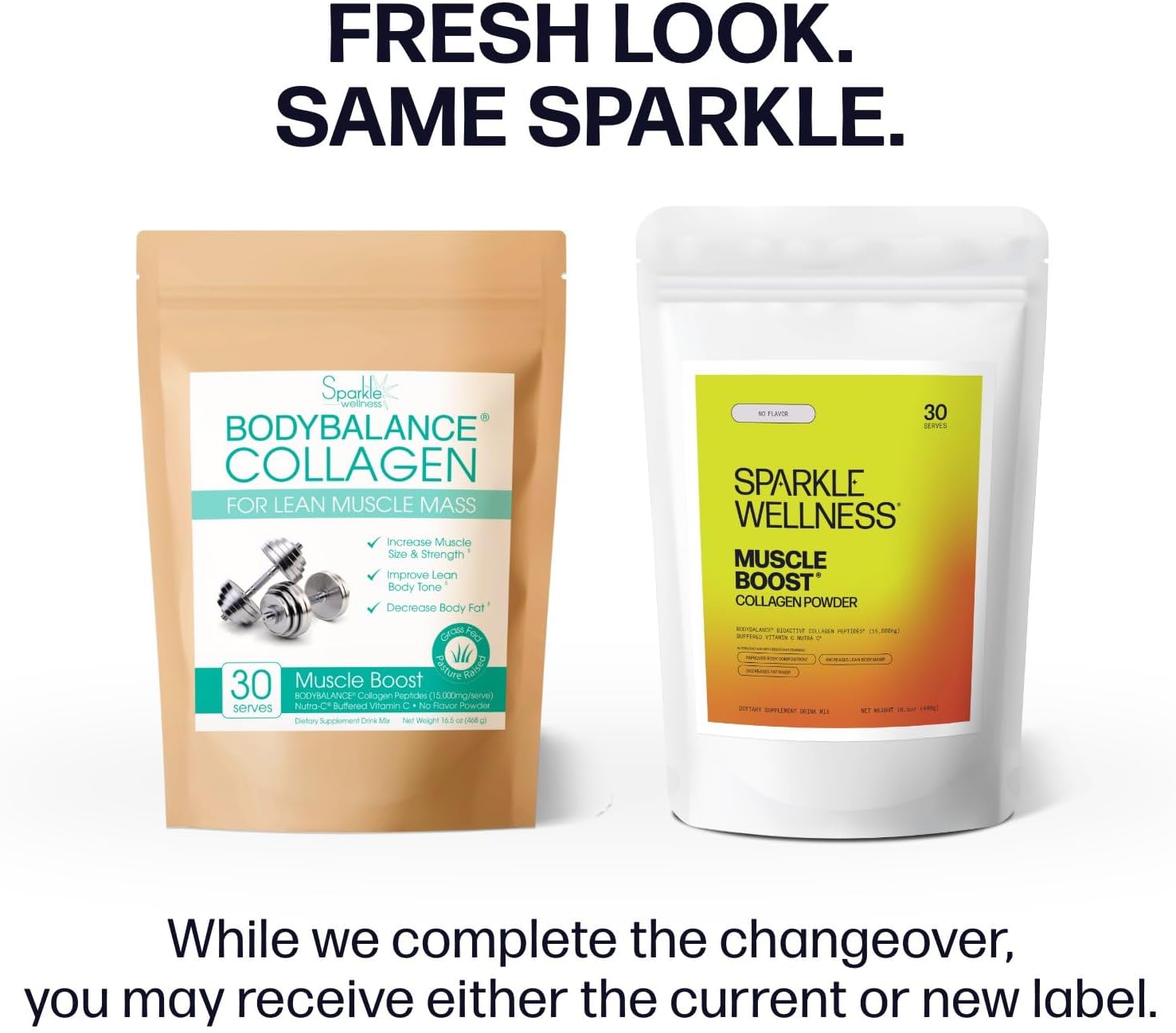 Mixed Berry Muscle Boost Collagen Supplement Powder - 30 Servings | Hydrolyzed BODYBALANCE Collagen Peptides & Buffered Vitamin C for Improved Body Composition | Sparkle Wellness - Espot.com.au