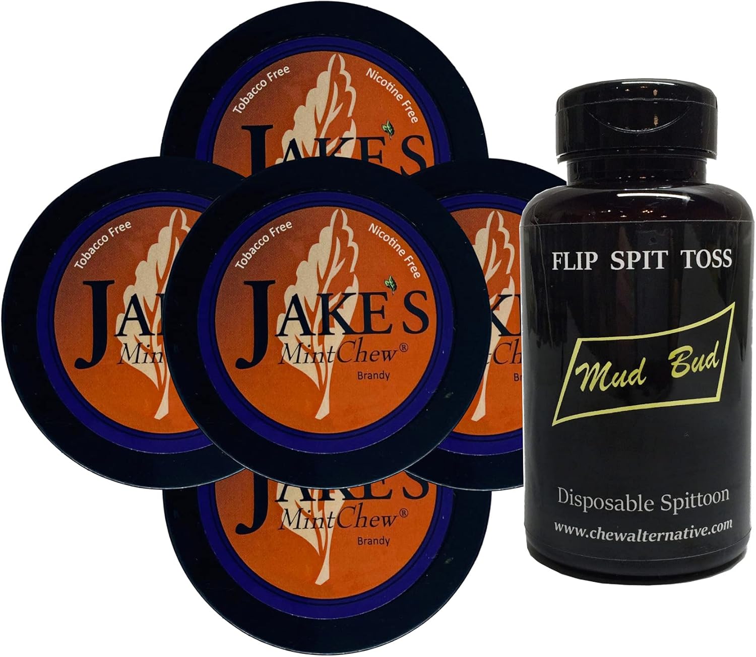 5-cans-of-jakes-mint-chew-brandy-with-mud-bud-disposable-spittoon---bundle-deal-1