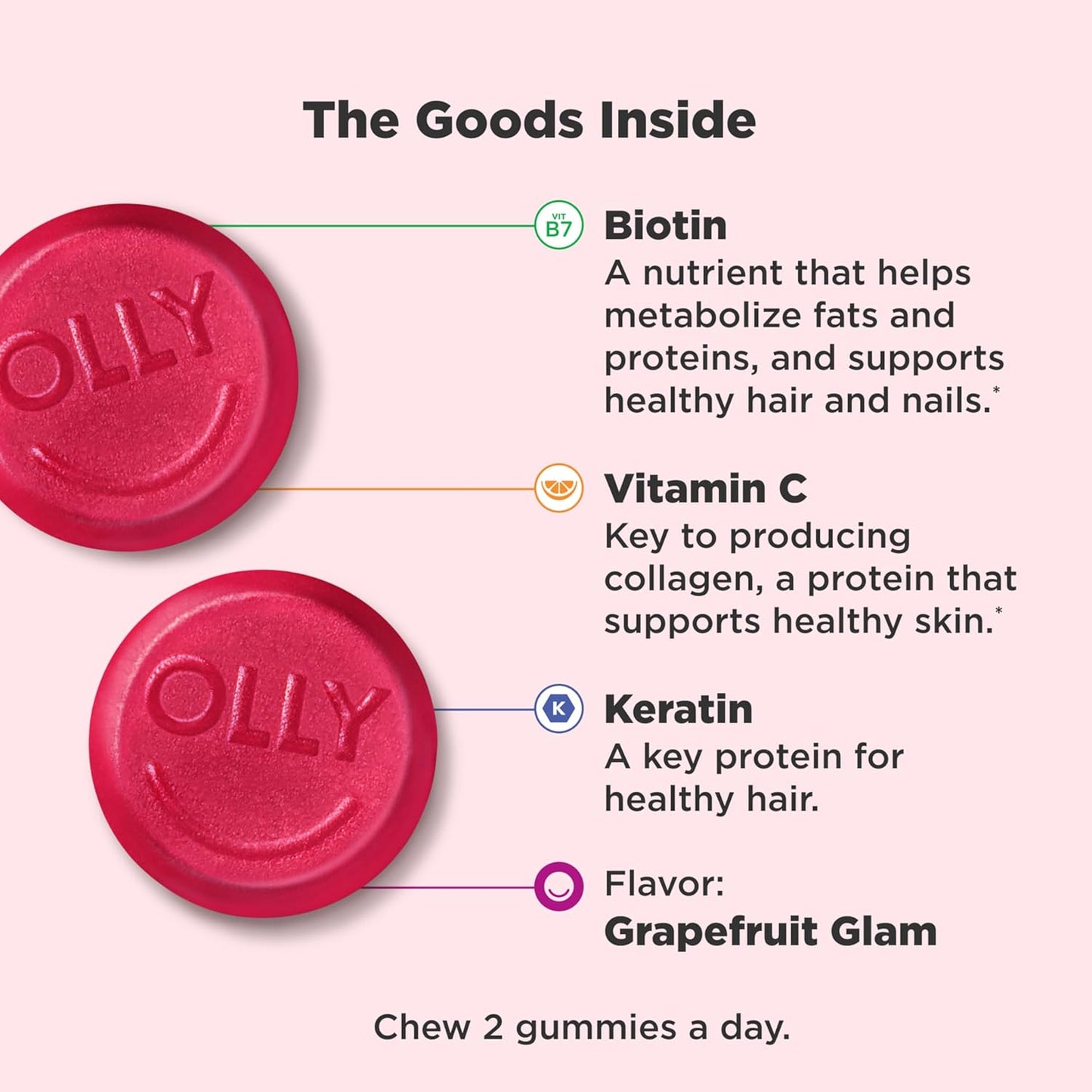 olly-undeniable-beauty-gummy-hair-skin-nails-support-with-biotin-vitamin-c-keratin---grapefruit-flavor-30-day-supply-60-count-3