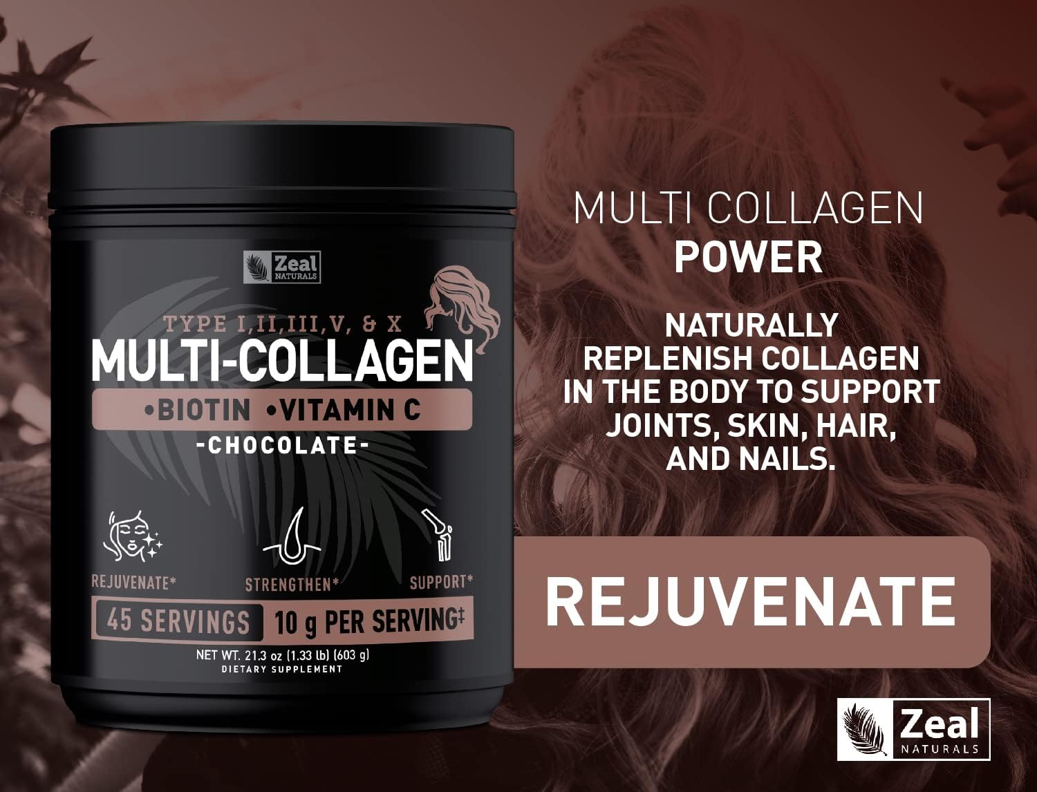 zeal-naturals-collagen-peptides-protein-powder-with-vitamin-c-biotin-and-hyaluronic-acid---chocolate-flavor-for-hair-skin-and-nails---marine-bovine-chicken-and-eggshell---45-servings-5