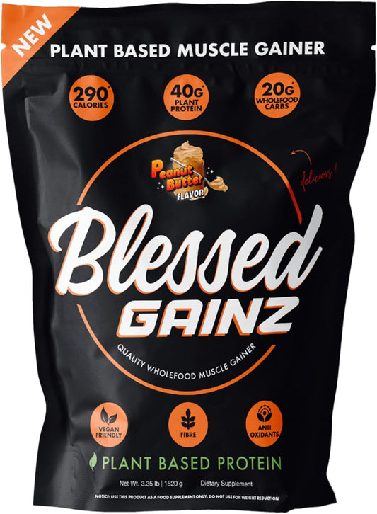 40g-plant-based-protein-powder-vegan-mass-gainer-shake-with-pea-protein---meal-replacement-powder-for-muscle-gain---40-servings-peanut-butter-flavor-1