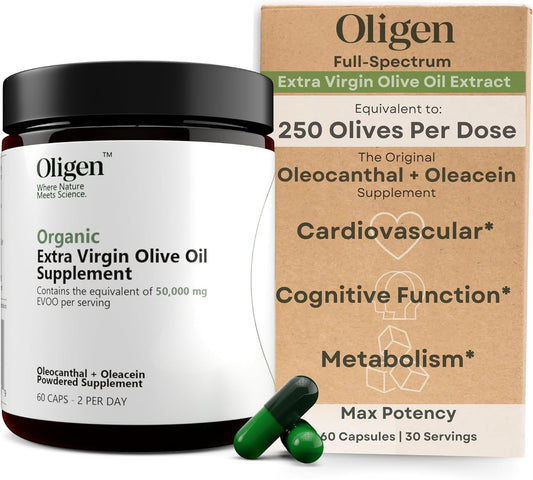 Oligen™ 60ct Oleocanthal Supplement from Extra Virgin Olive Oil for Brain & Heart Health - Espot.com.au