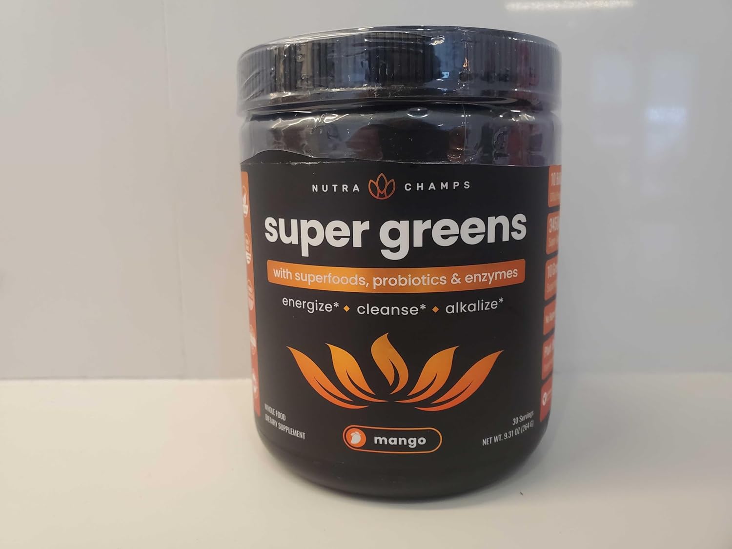 organic-super-greens-powder-with-wheat-grass-spirulina-chlorella---antioxidant-probiotic-digestive-enzyme-blend---mango-flavor---20-whole-foods---90-oz-5