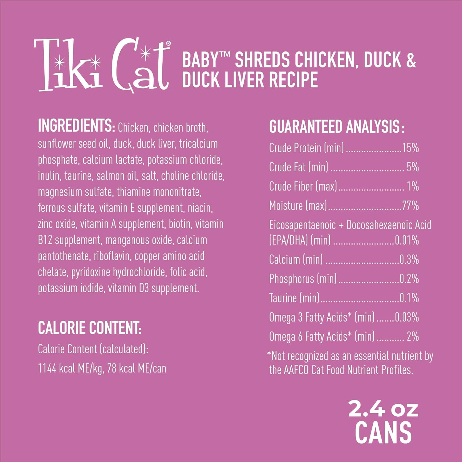high-protein-tiki-pets-tiki-cat-baby-wet-cat-food-variety-pack-for-kittens-24-oz-cans-12-pack---chicken-duck-duck-liver-mousse-shreds---flavorful-and-nutritious-3