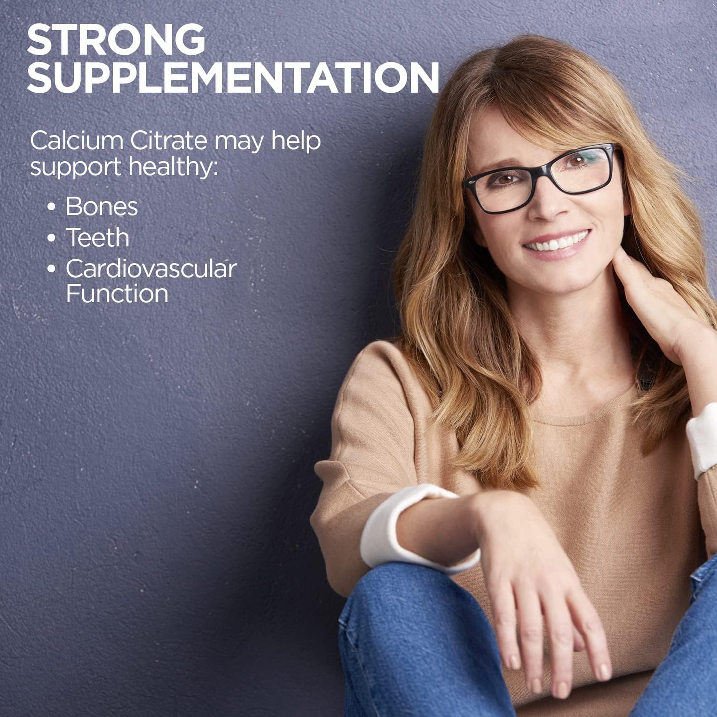 Calcium Citrate 1000mg Supplement for Bone & Heart Health, 180 Tablets - Gluten Free, Lab Verified - Women & Men's Calcium Tablets, Supports Nervous & Muscular System - Espot.com.au