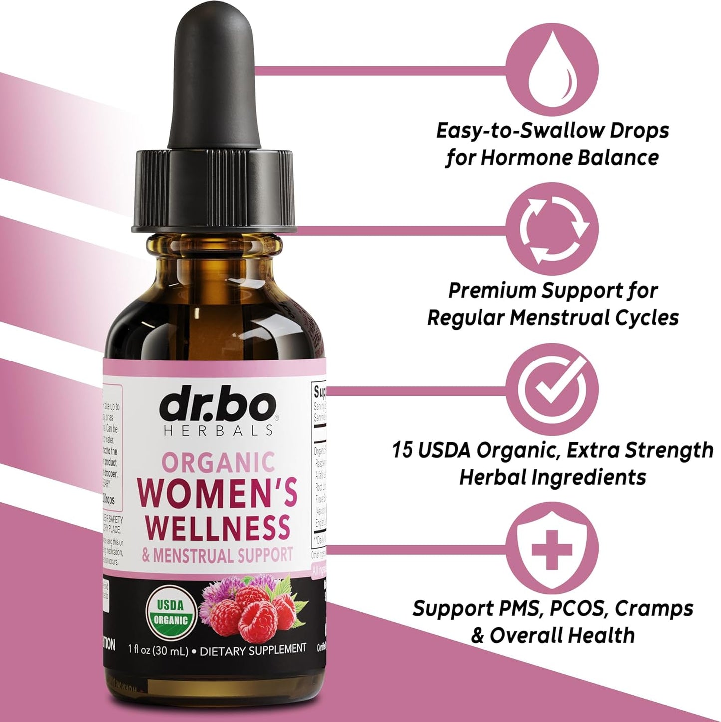 organic-hormone-balance-liquid-drops-for-women---pms-relief-menstrual-support-supplement-with-raspberry-leaf-chasteberry-black-cohosh---1-oz-2