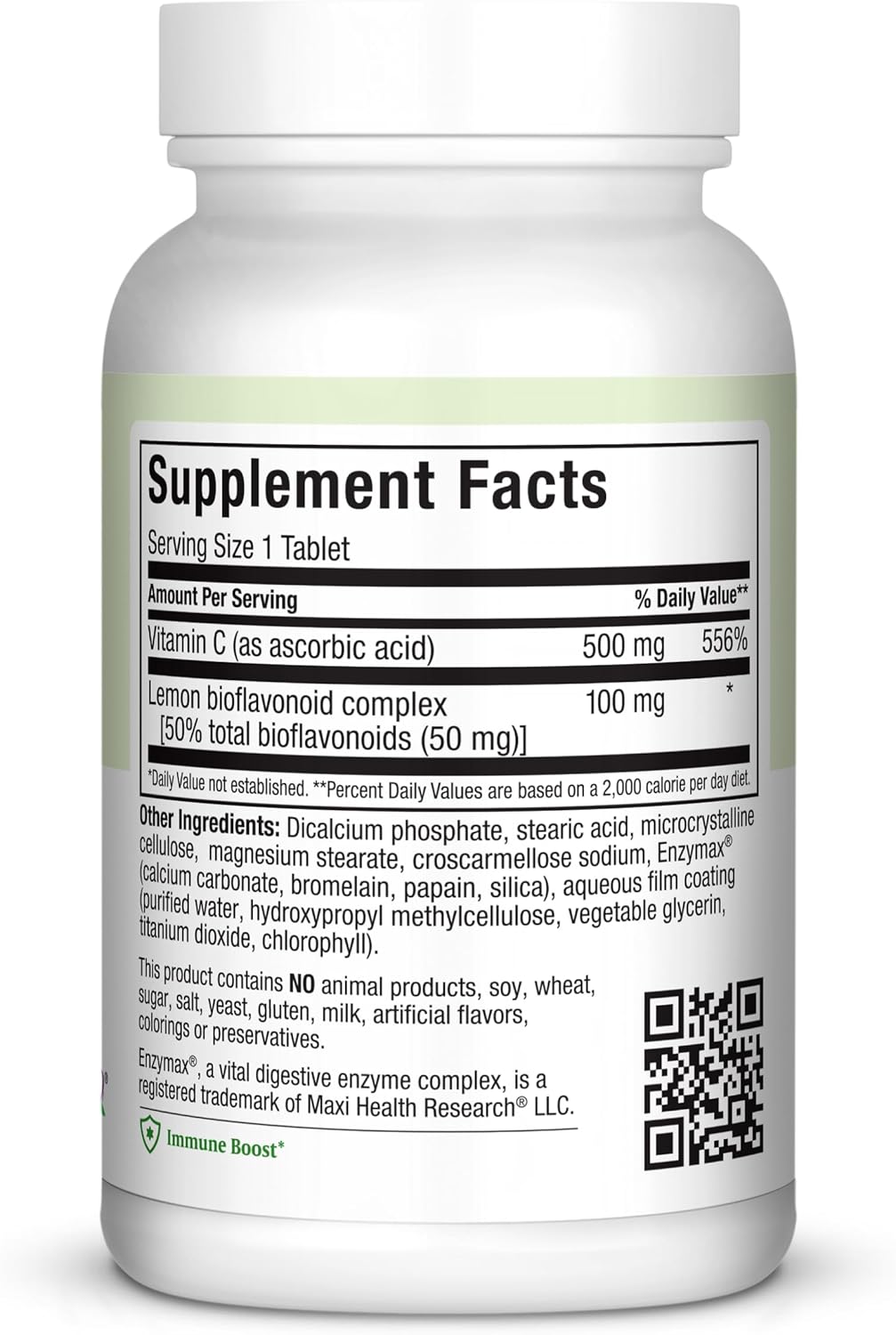 maxi-health-max-c-500-mg---vitamin-c-supplement-with-lemon-bioflavonoids-complex---100-tablets-for-immune-support-2