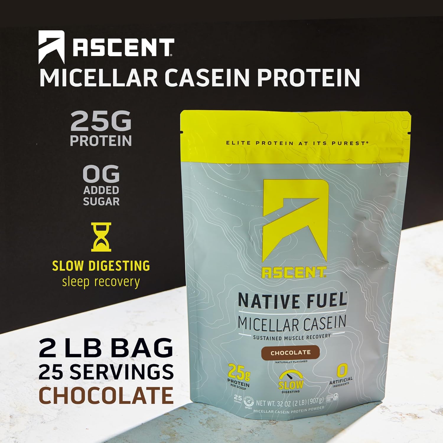chocolate-ascent-casein-protein-powder---2lb-micellar-casein-with-25g-protein-no-artificial-flavors-gluten-free-49g-bcaa-22g-leucine---zero-sugar-2