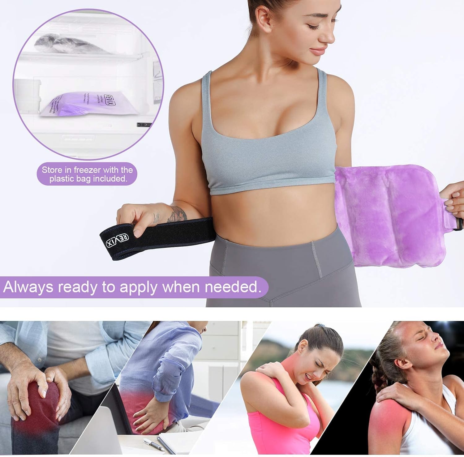 REVIX Ice Pack for Knee and Shoulder Pain Relief - Reusable Hot Cold Pack for Injuries and Swelling - Espot.com.au