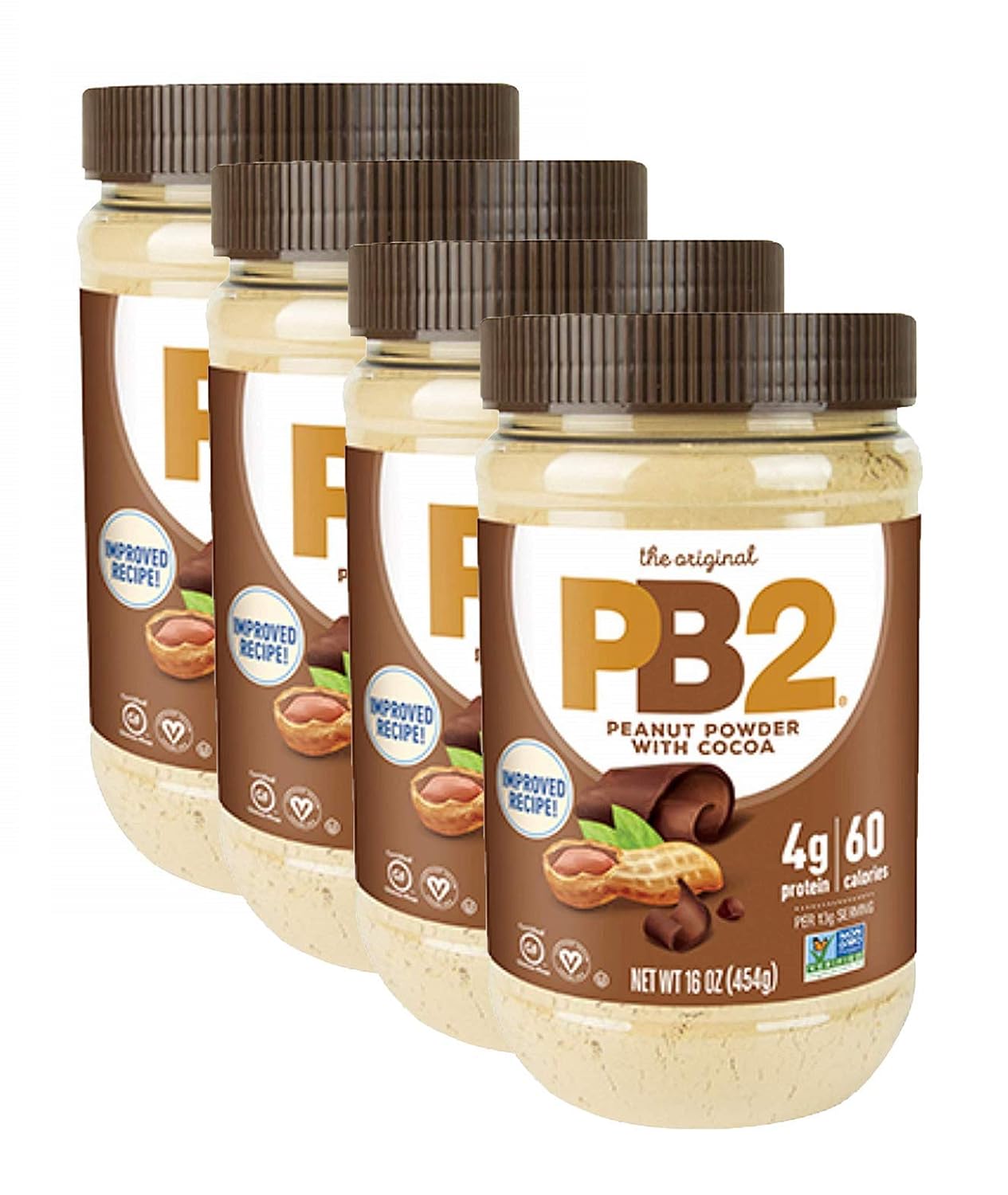 bell-plantation-pb2-chocolate-powdered-peanut-butter---16-oz-jar---low-calorie-high-protein-snack-mix-for-smoothies-baking-and-more-1