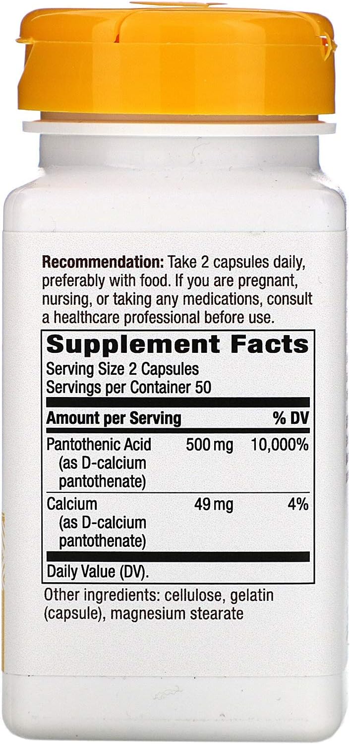 high-potency-pantothenic-acid-supplement---250mg---supports-energy-production-and-healthy-skin---gluten-free-and-non-gmo---100-capsules-2