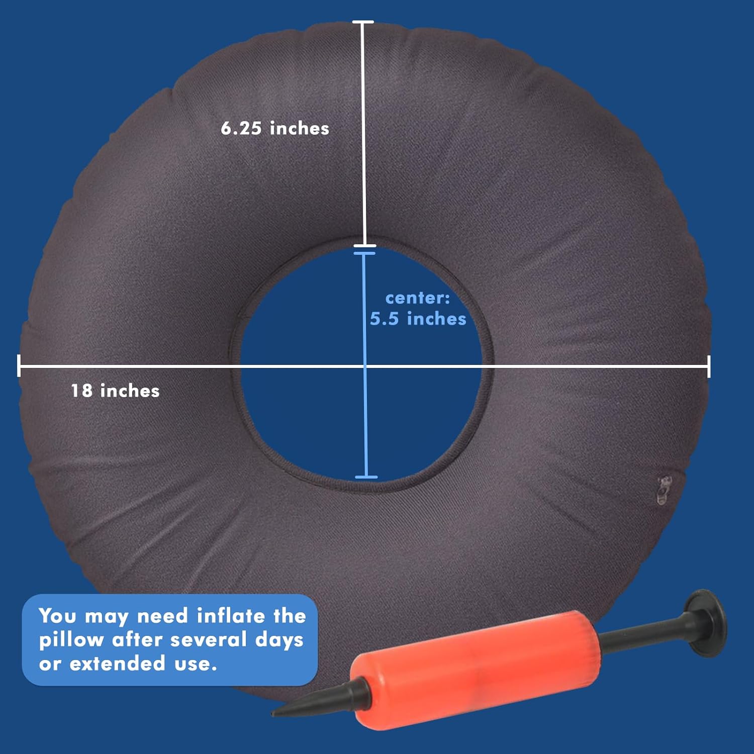 dr-fredericks-original-inflatable-donut-pillow-for-tailbone-pain-relief---seat-cushion-for-hemorrhoids-bed-sores-prostatitis---portable-travel-cushion-for-home-office-car-8