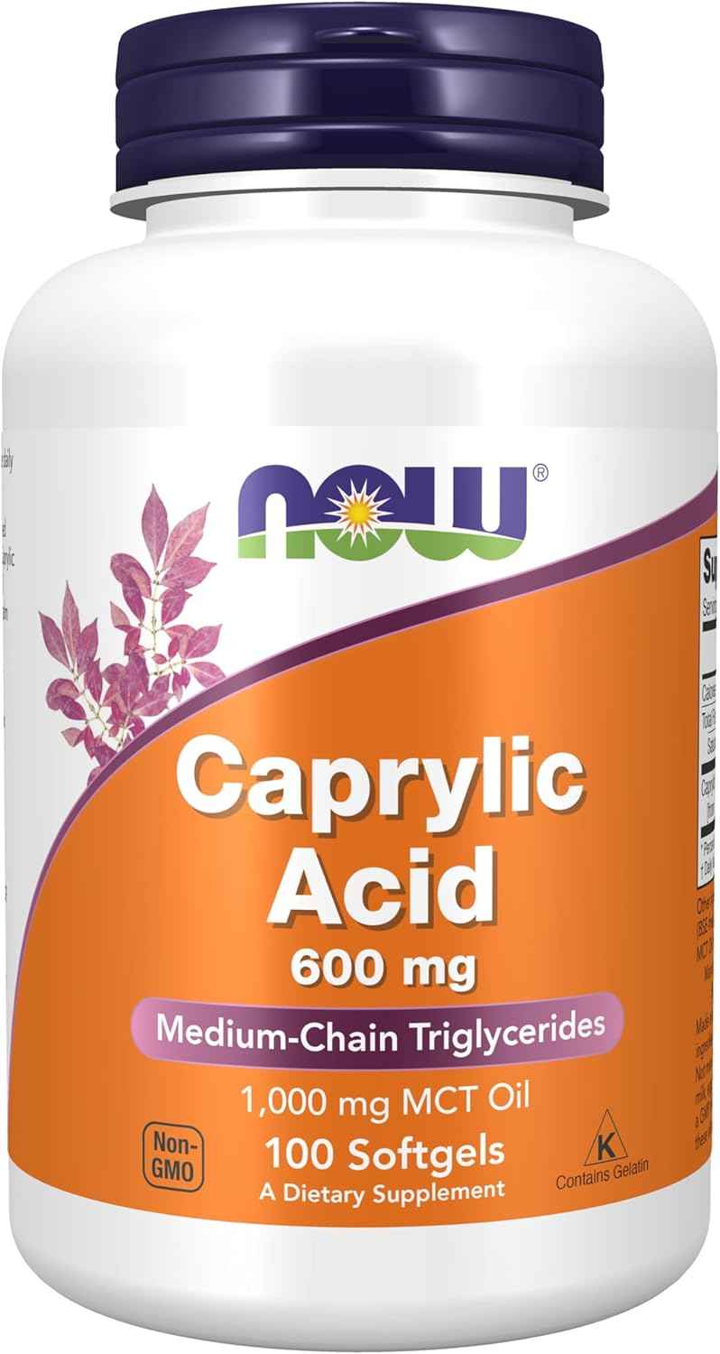 Caprylic Acid 600mg MCT Softgels by NOW Foods - 100 Count