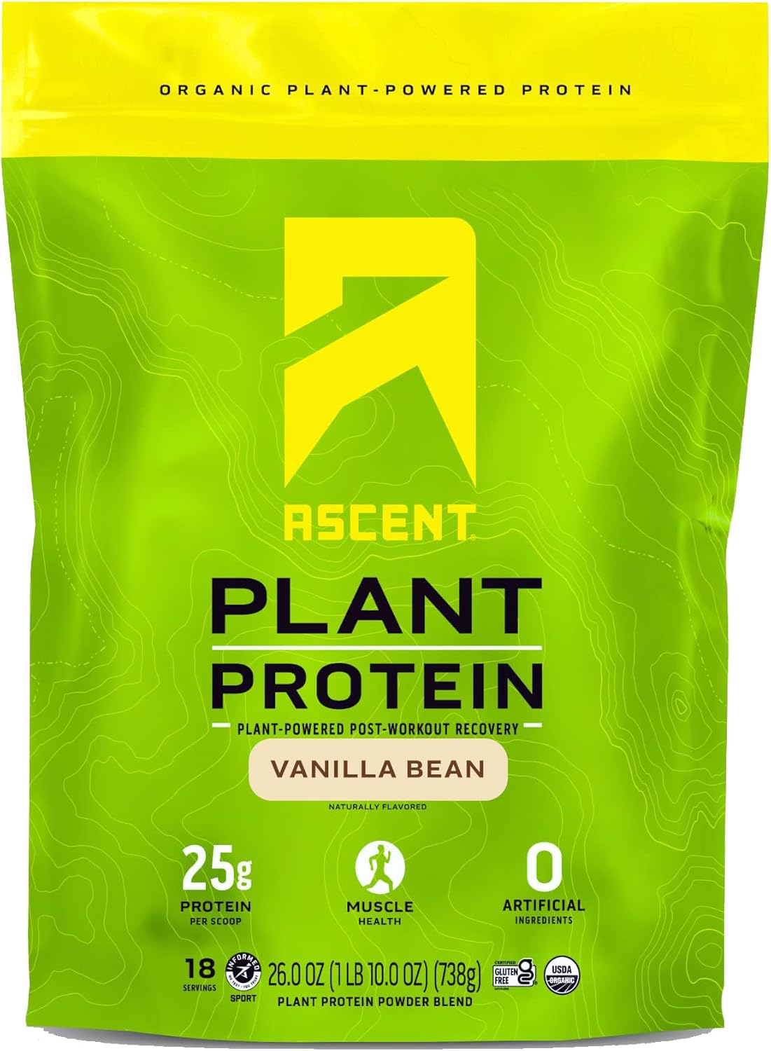 Vanilla Plant Based Protein Powder - Vegan, Dairy-Free, Gluten-Free, No Artificial Ingredients, Non-GMO, Zero Added Sugar - 20 Servings - Espot.com.au