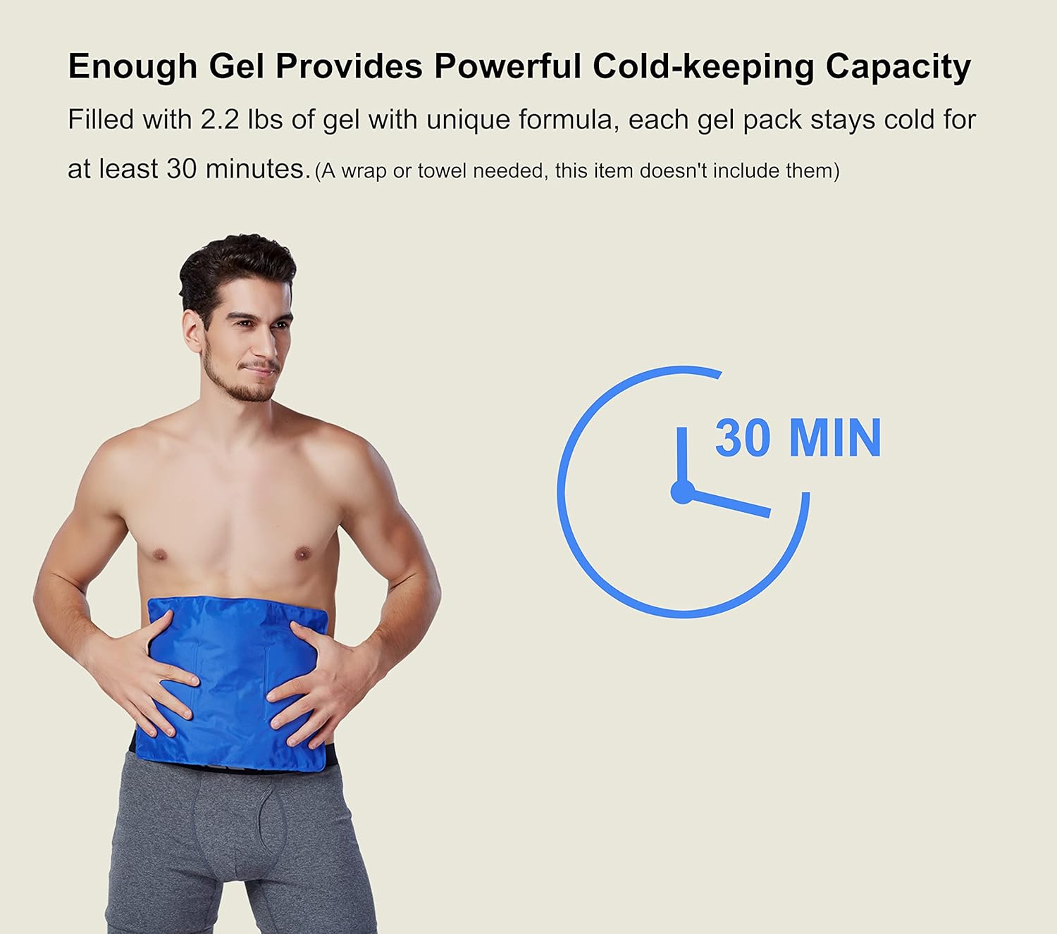 large-reusable-gel-ice-pack-for-injuries---hot-cold-compress-for-pain-relief-swelling---shoulder-arm-back-hip-knee-shin-foot---physical-therapy---11-x-14---pack-of-2-5