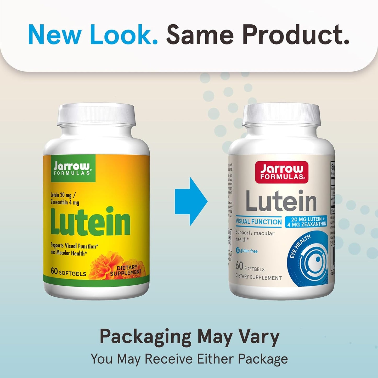 Jarrow Formulas Lutein 20mg with Zeaxanthin Softgels - Visual Function & Macular Health Support - 60 Day Supply - Espot.com.au