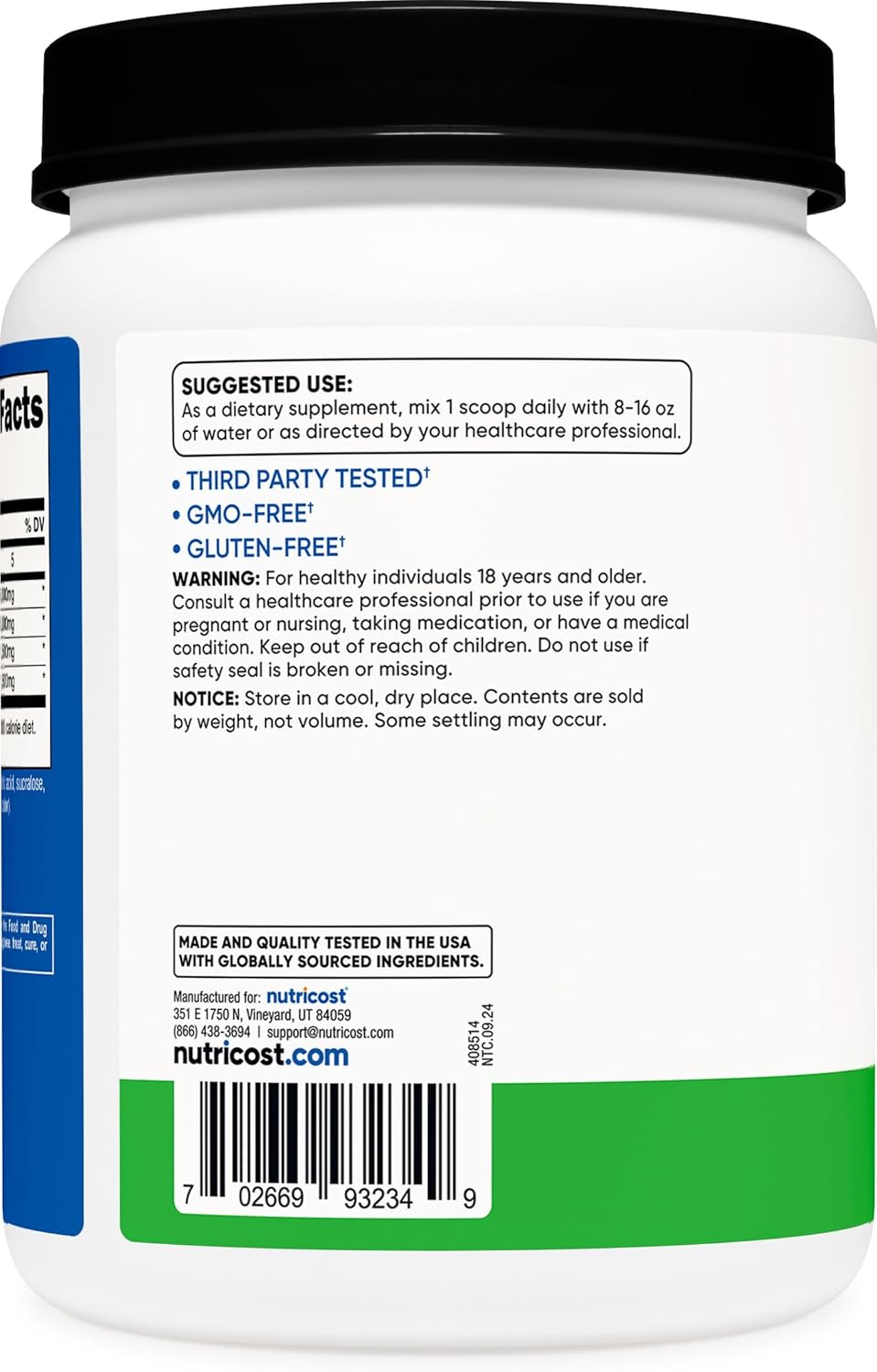 Nutricost BCAA Powder 2:1:1 - Green Apple Flavor, 120 Servings - Amino Acids Supplement for Muscle Recovery and Endurance - Espot.com.au