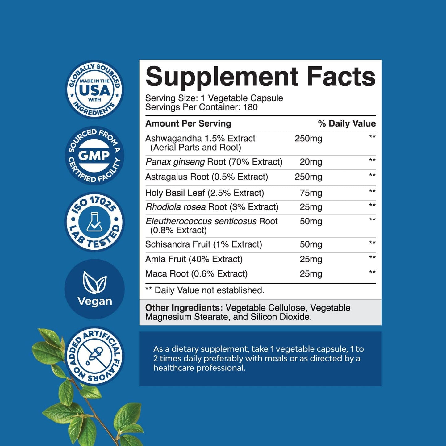 herbal-adaptogen-mood-support-supplement-for-stress-cortisol---ashwagandha-rhodiola-rosea-maca-root---vegan-non-gmo---180ct-3