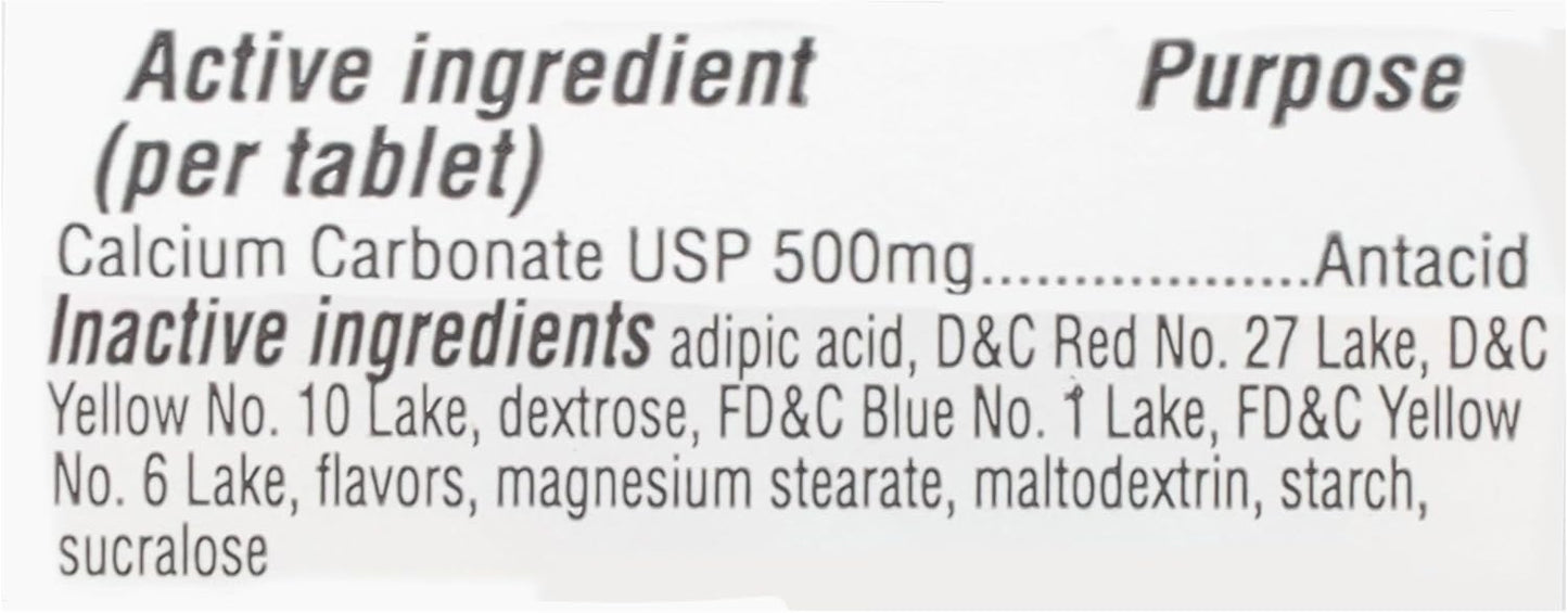 calcium-carbonate-antacid-tablets---assorted-fruit-flavor---150-chewable-tablets---pack-of-2---regular-strength-formula-4
