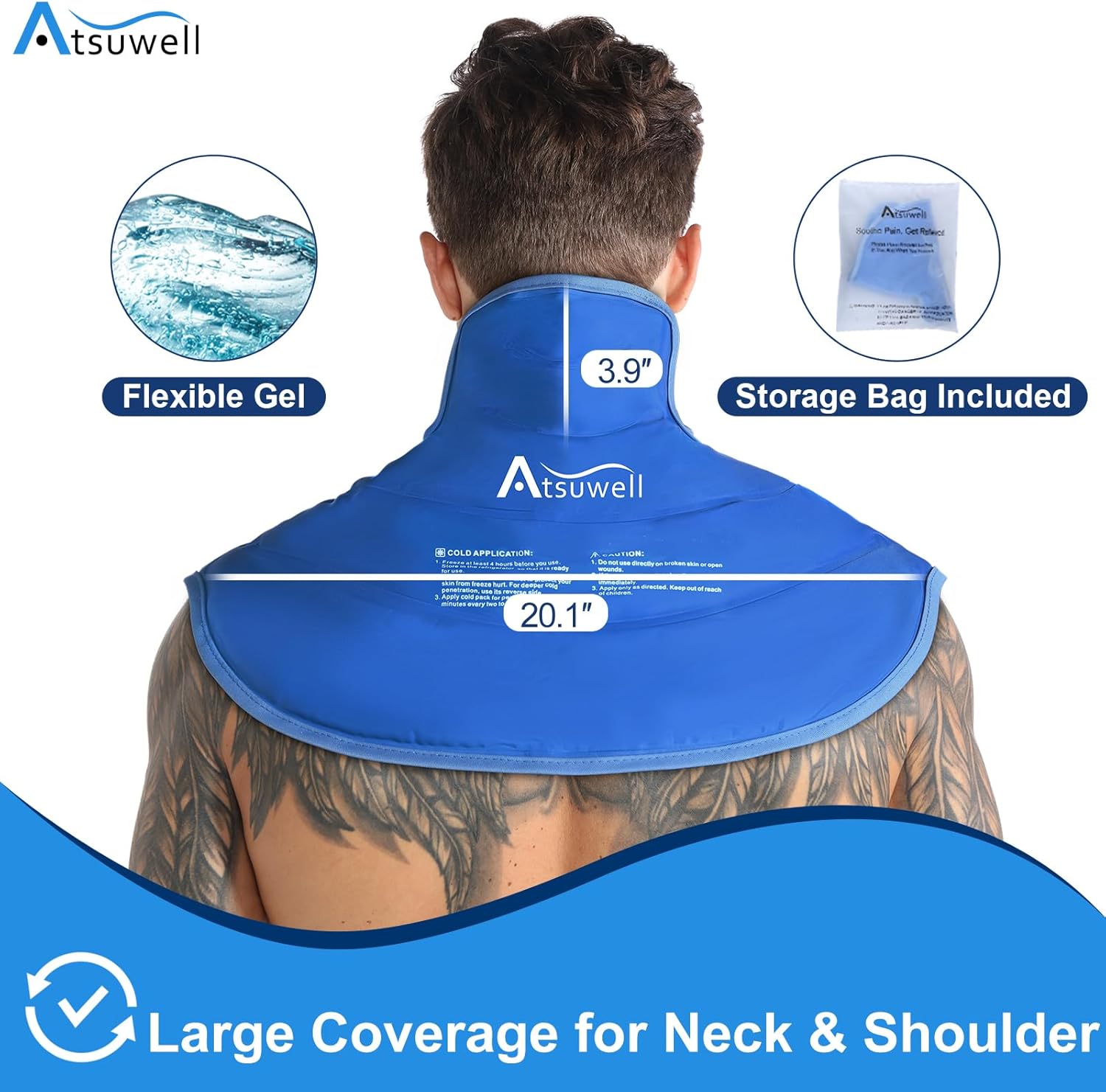reusable-gel-ice-pack-for-neck-and-shoulders---cold-compression-wrap-for-upper-back-shoulder-and-hip---large-blue-shoulder-ice-pack-4