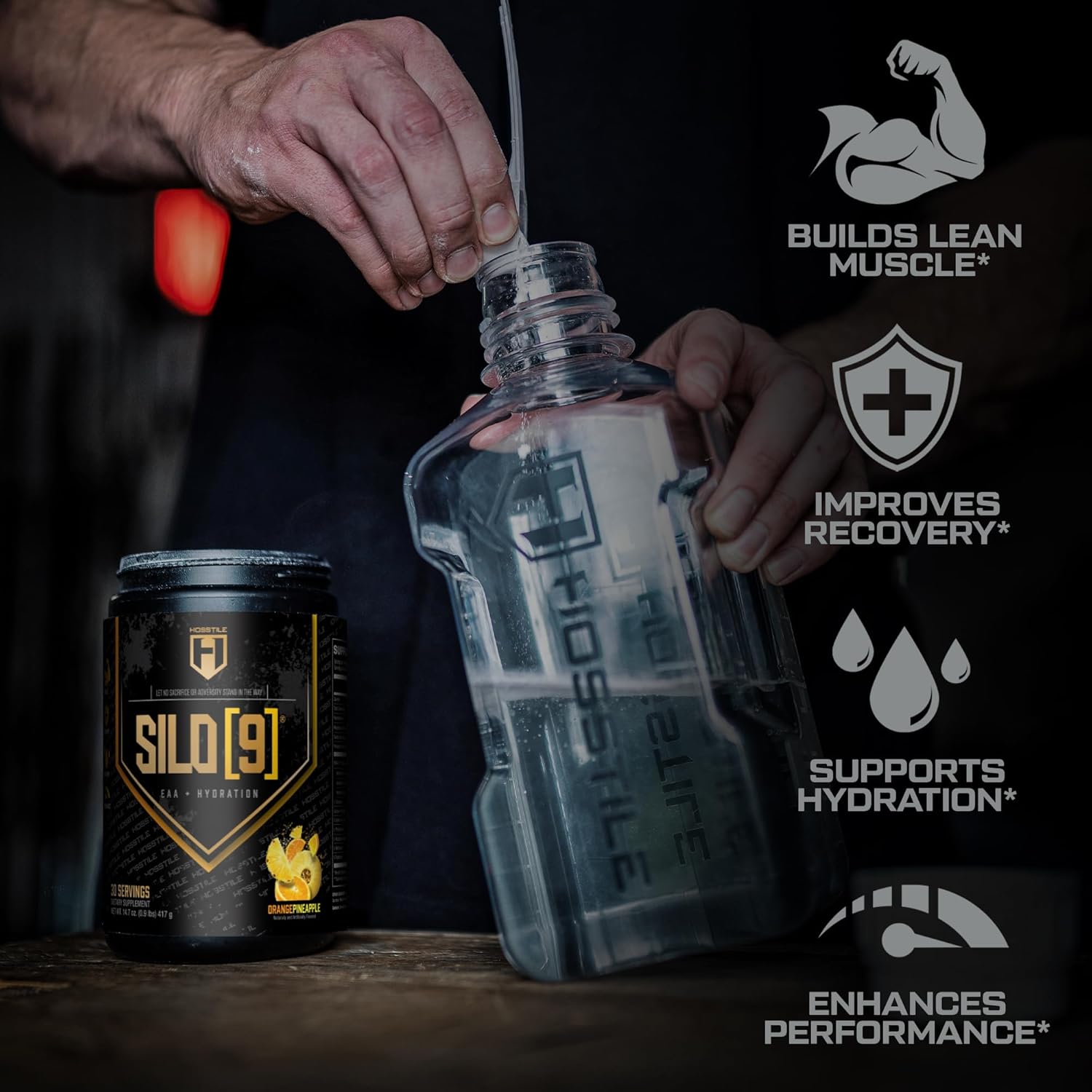 Orange Pineapple Electrolyte Hydration Drink with Essential Amino Acids and BCAAs for Muscle Recovery and Lean Muscle Growth - 30 Servings - Espot.com.au