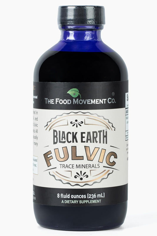 Black Earth Fulvic Acid - Humic Fulvic Minerals with Electrolytes for Digestive Health, Exercise Recovery & 8oz Trace Minerals Supplement by THE FOOD MOVEMENT CO. - Espot.com.au