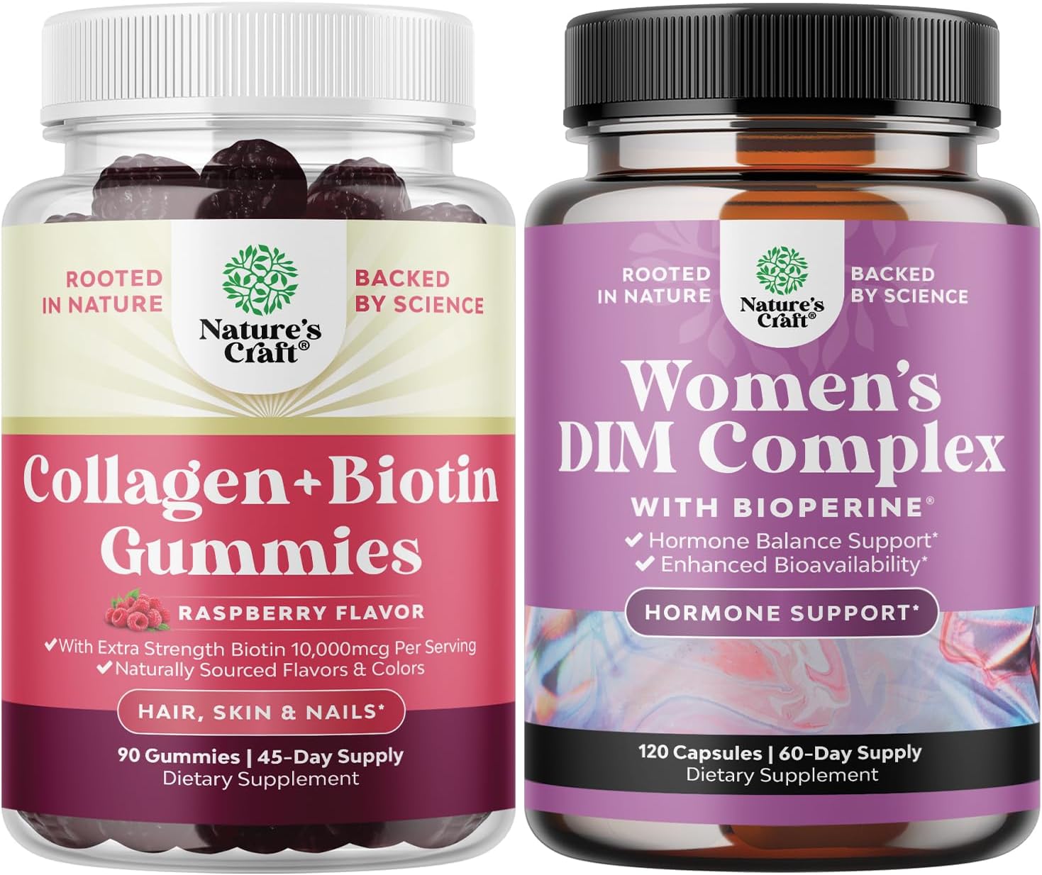 womens-extra-strength-hair-skin-and-nails-gummies-bundle---biotin-collagen-glutathione-amino-acid---immune-support---90ct-1