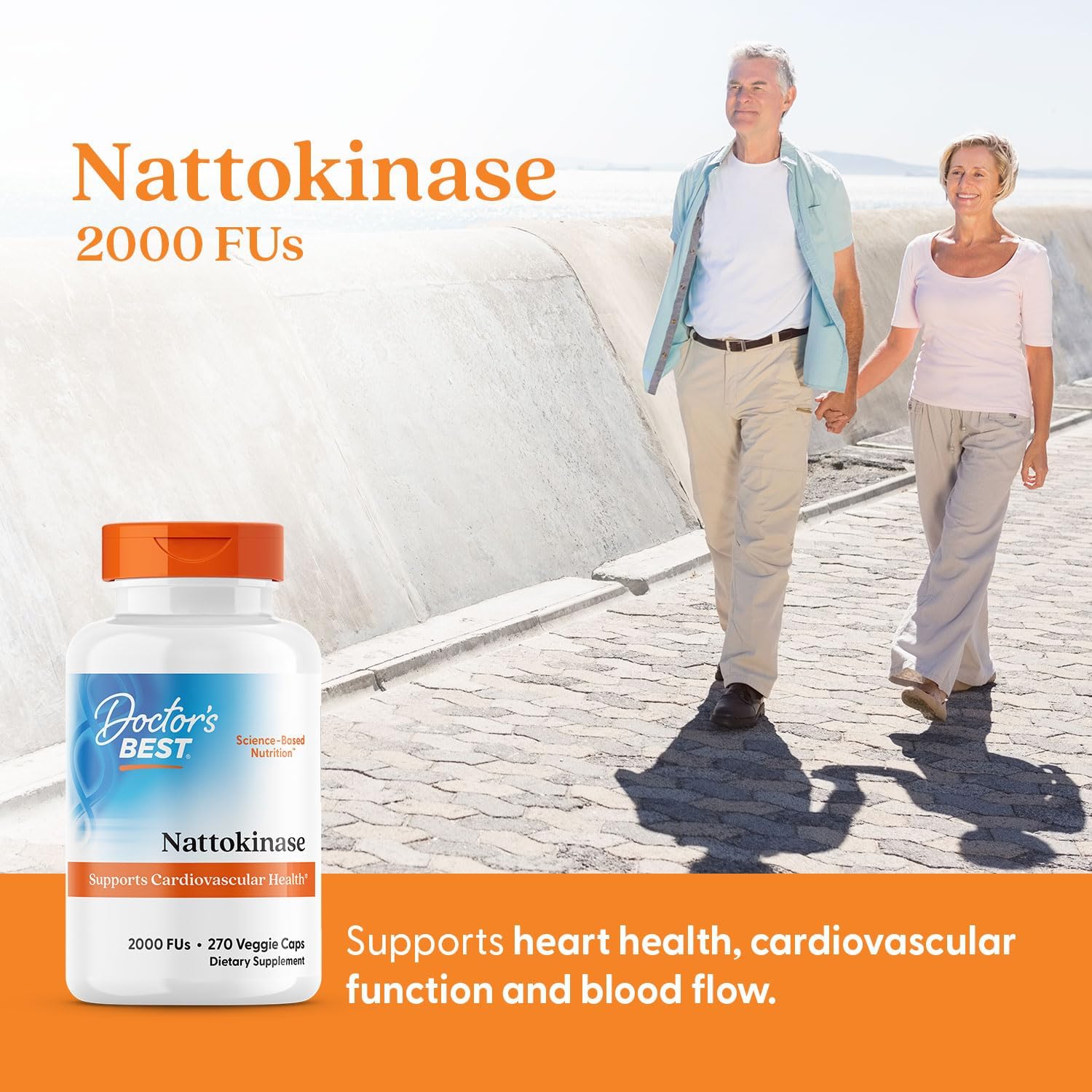Non-GMO Vegan Nattokinase Supplement 270 Veggie Capsules by Doctor's Best - Gluten Free - Espot.com.au