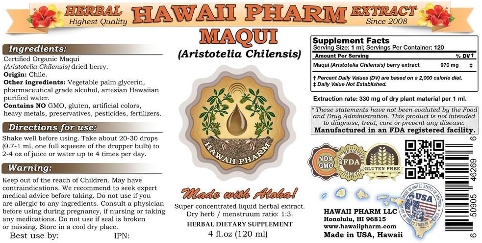 organic-maqui-liquid-extract-tincture-supplement---16-oz---hawaii-pharm-hawaiipharm-aristotelia-chilensis---maqui-berry-concentrate-2