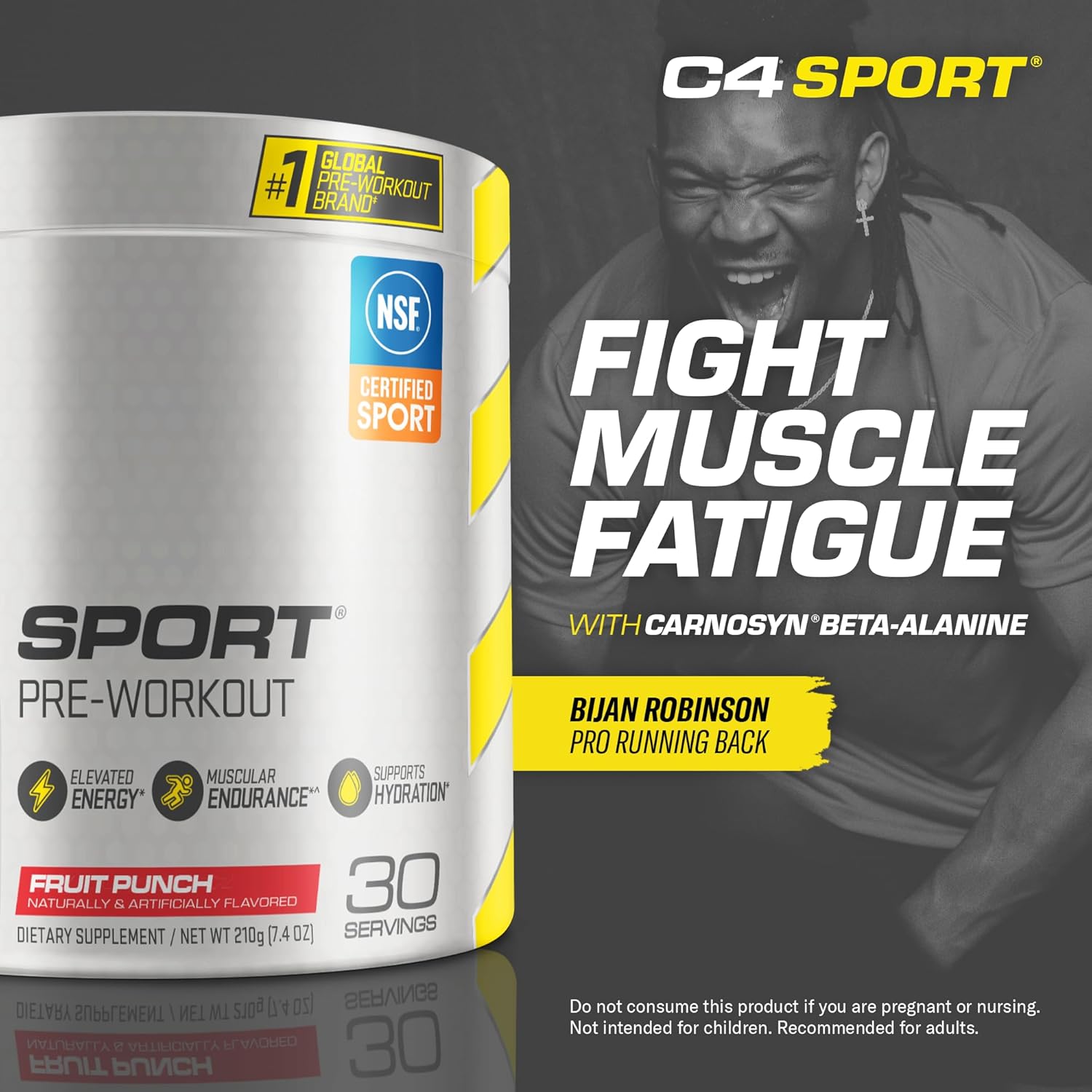 Cellucor C4 Sport Pre Workout Powder Fruit Punch - NSF Certified for Sport | 30 Servings, Pack of 2 - Packaging Varies - Espot.com.au