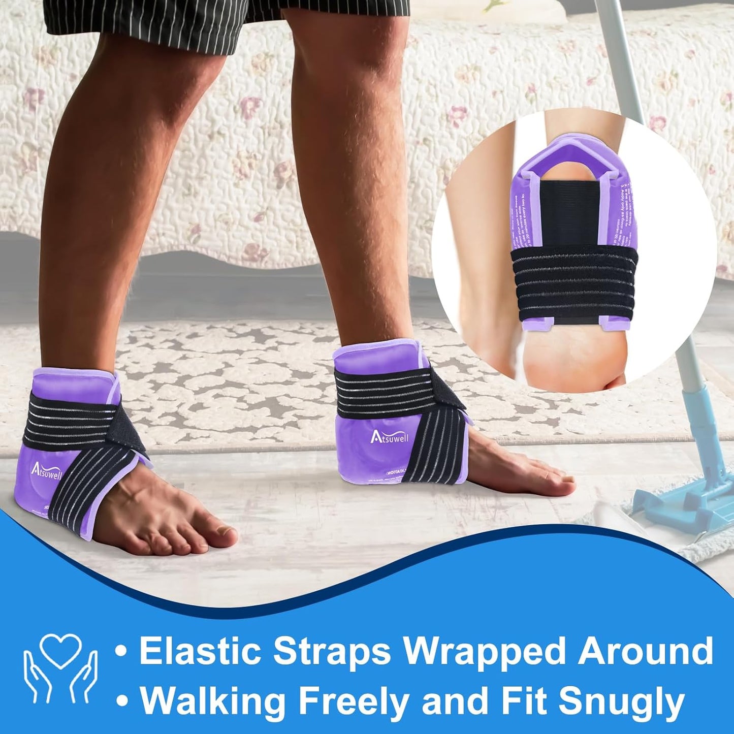 flexible-ankle-ice-pack-wrap-with-reusable-gel-for-cold-compression---purple-color-for-women-and-men---soothing-relief-for-ankle-foot-and-heel-4