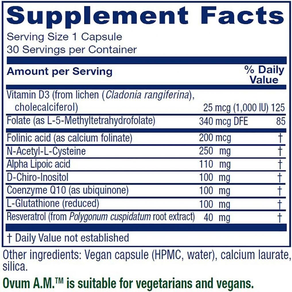 vitanica-ovum-am---egg-quality-support-supplement-with-vitamin-d3-alpha-lipoic-acid-coq10---herbal-dietary-capsules-for-women---30-vegan-caps---pro-logo-2