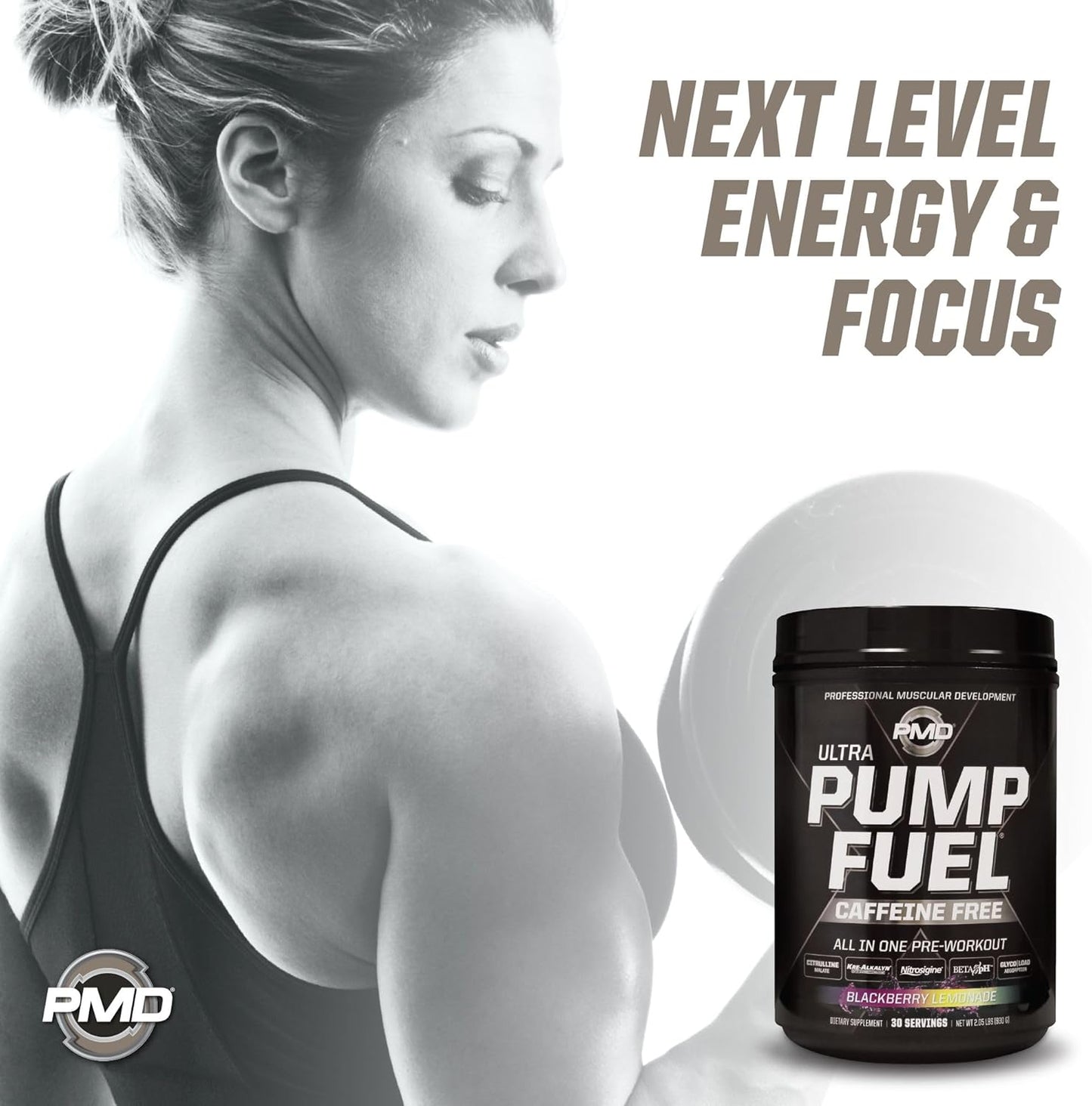 pmd-sports-ultra-pump-fuel-caffeine-free-pre-workout-drink-mix---blackberry-lemonade-flavor---energy-strength-endurance-recovery---complex-carbs-and-amino-energy---30-servings-4