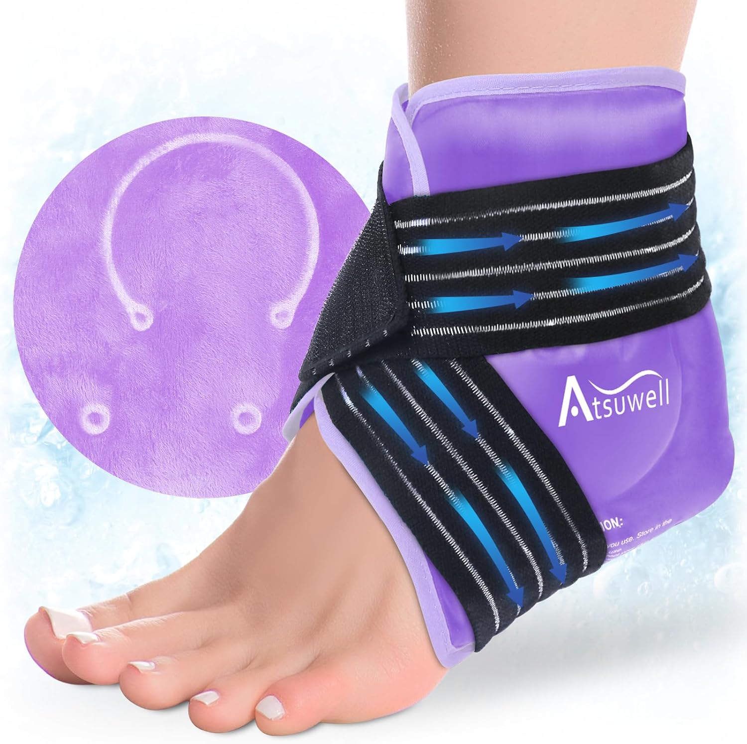 flexible-ankle-ice-pack-wrap-with-reusable-gel-for-cold-compression---purple-color-for-women-and-men---soothing-relief-for-ankle-foot-and-heel-1