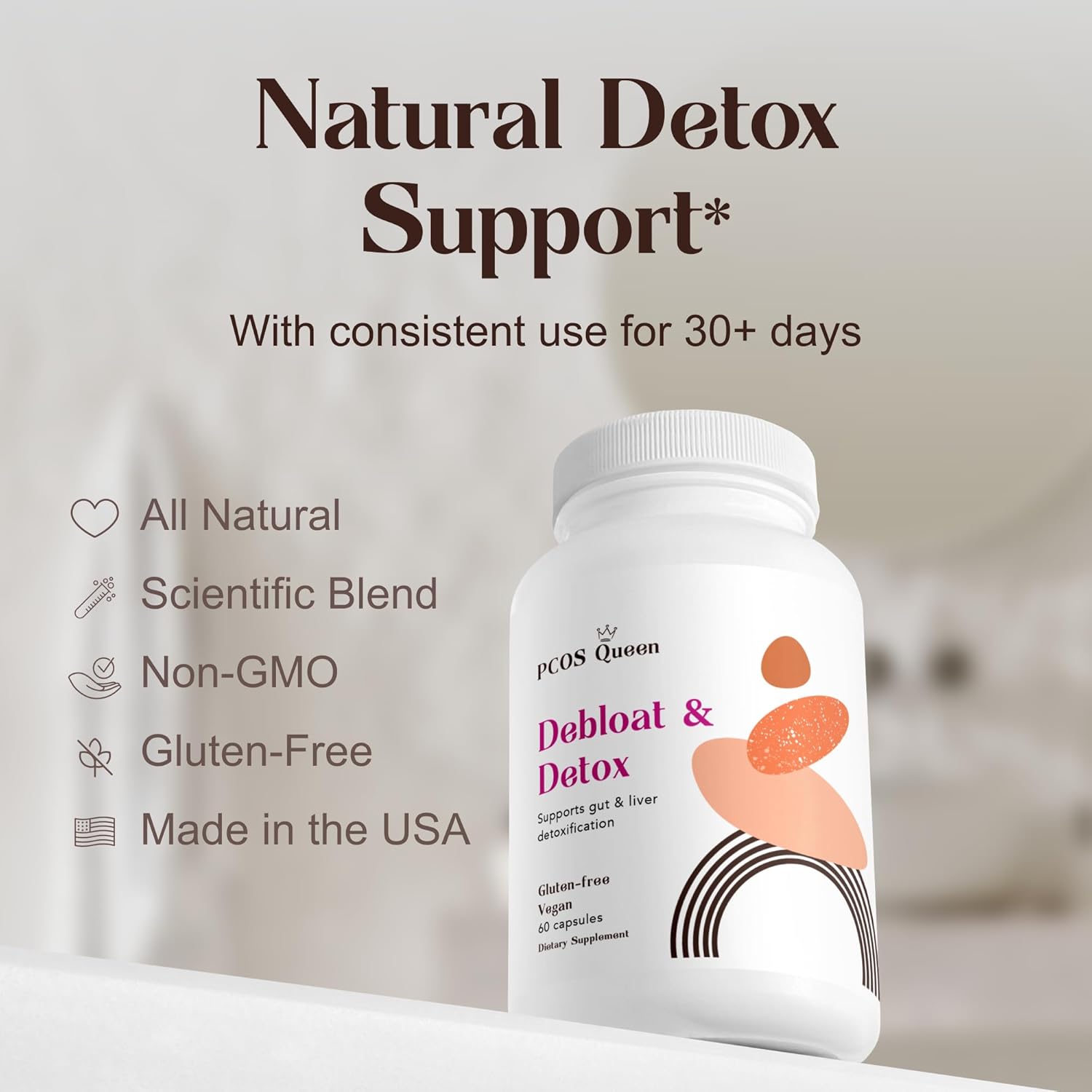 pcos-queen-gut-liver-detox-supplement---vegan-formula-with-milk-thistle-dandelion-for-women---supports-liver-detox-digestion-bloating---1-bottle-3