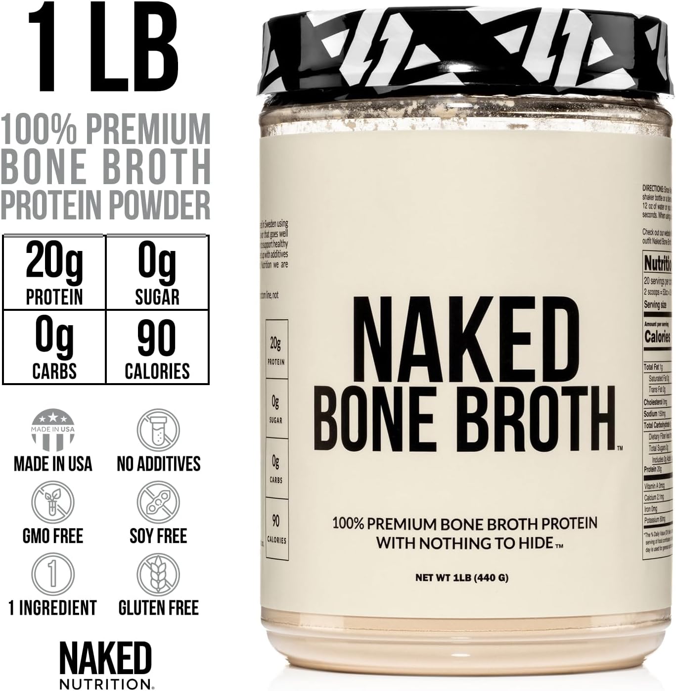 beef-bone-broth-protein-powder---20g-protein---gut-health-joint-supplement---unflavored---non-gmo-gluten-soy-free---1-lb-3